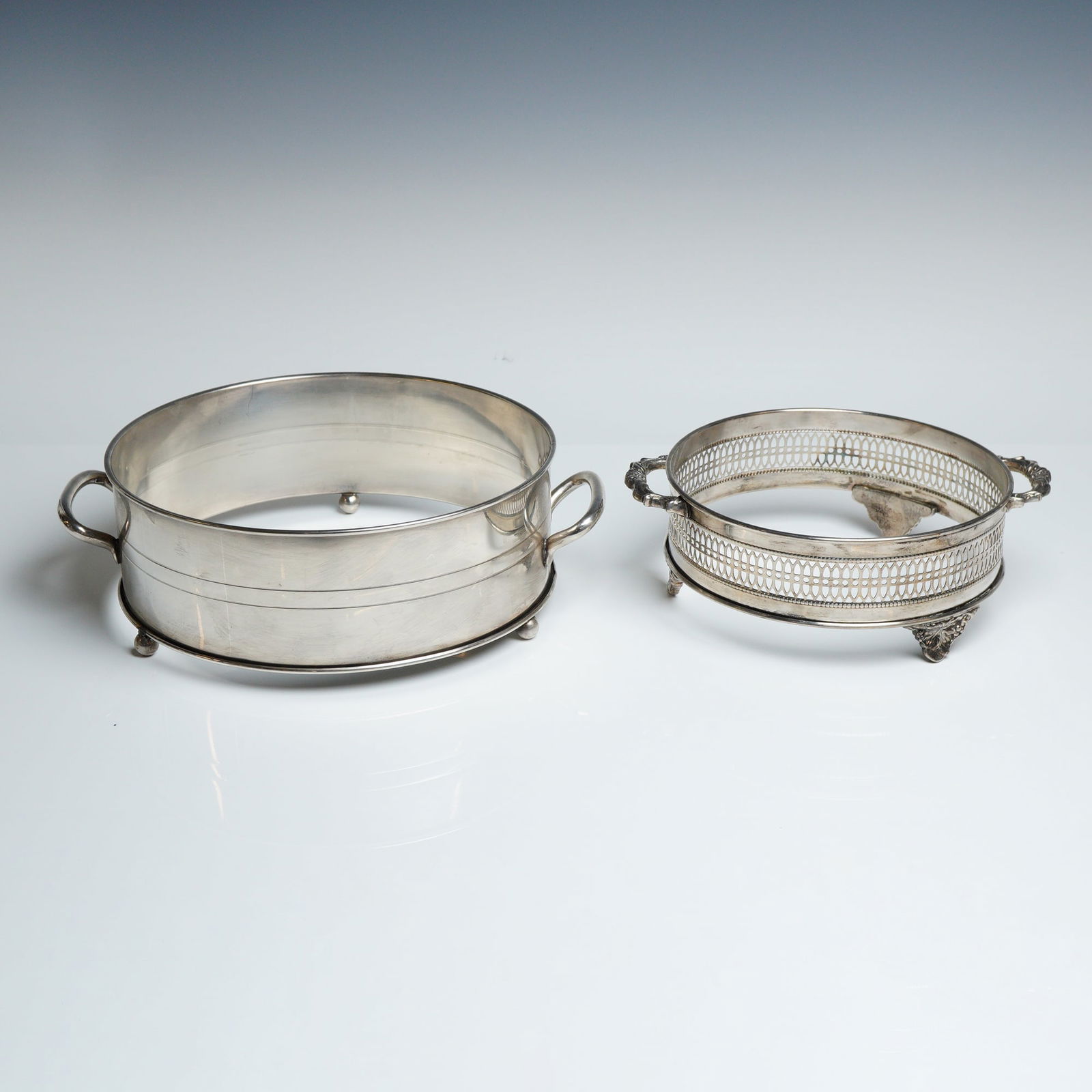 Two Silverplated Casserole Dish Holders (1 of 3)