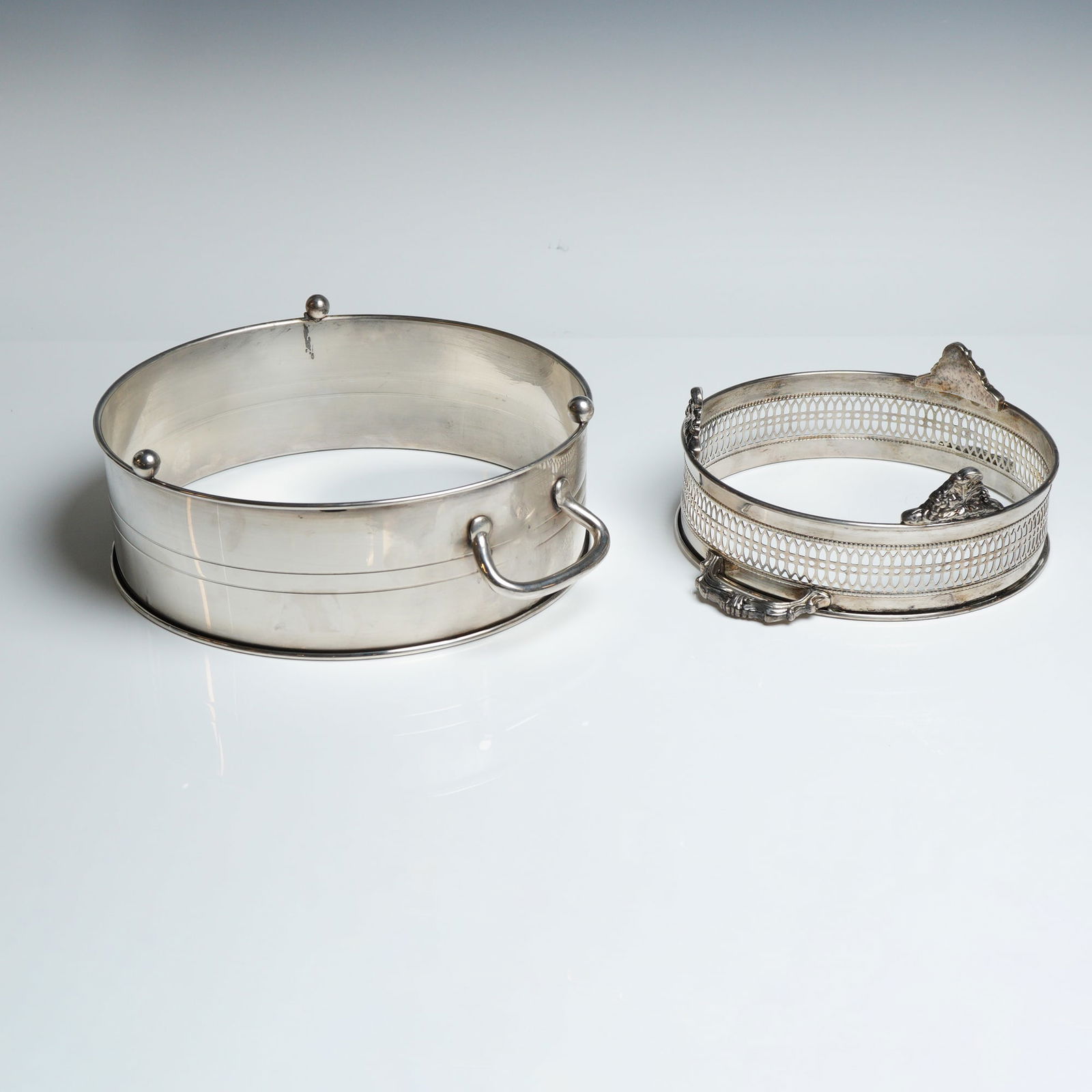 Two Silverplated Casserole Dish Holders - 3