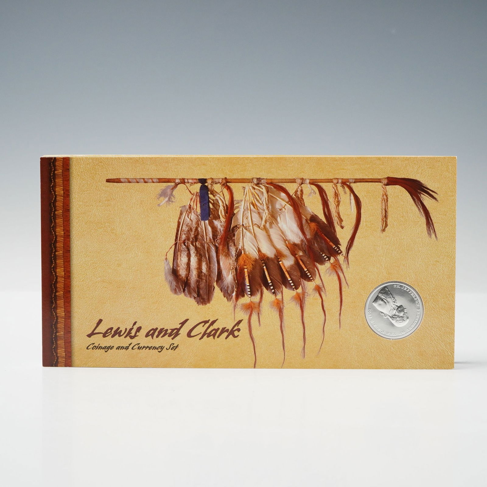 Lewis and Clark Expedition, Coinage and Currency Set: The Set is a special commemorative collector's set issued by the U.S. Mint to celebrate the 200th anniversary of the Corps of Discovery. The set combines several historical and contemporary pieces to