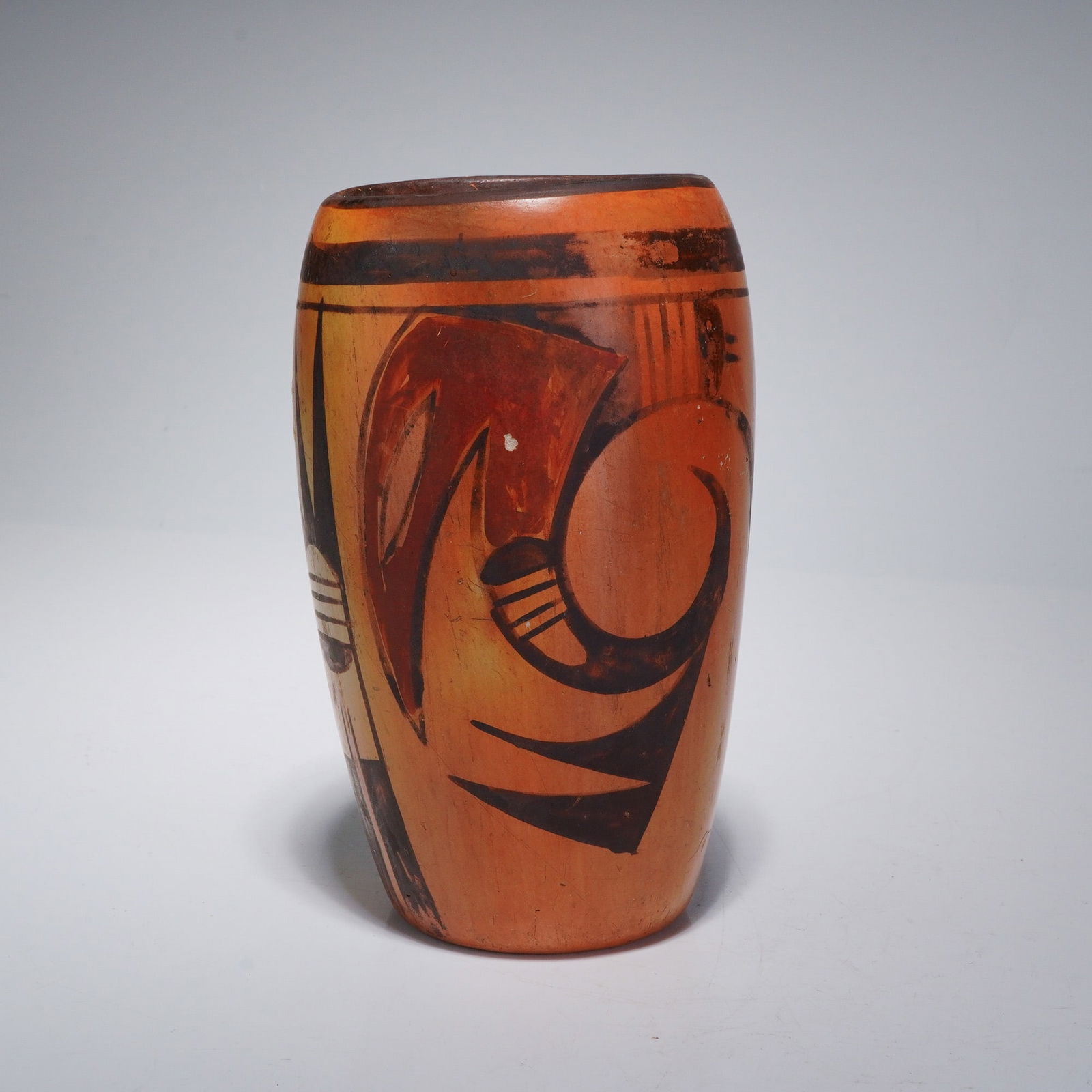 Hopi Native American Pottery Vase with Bird Motif (1 of 4)