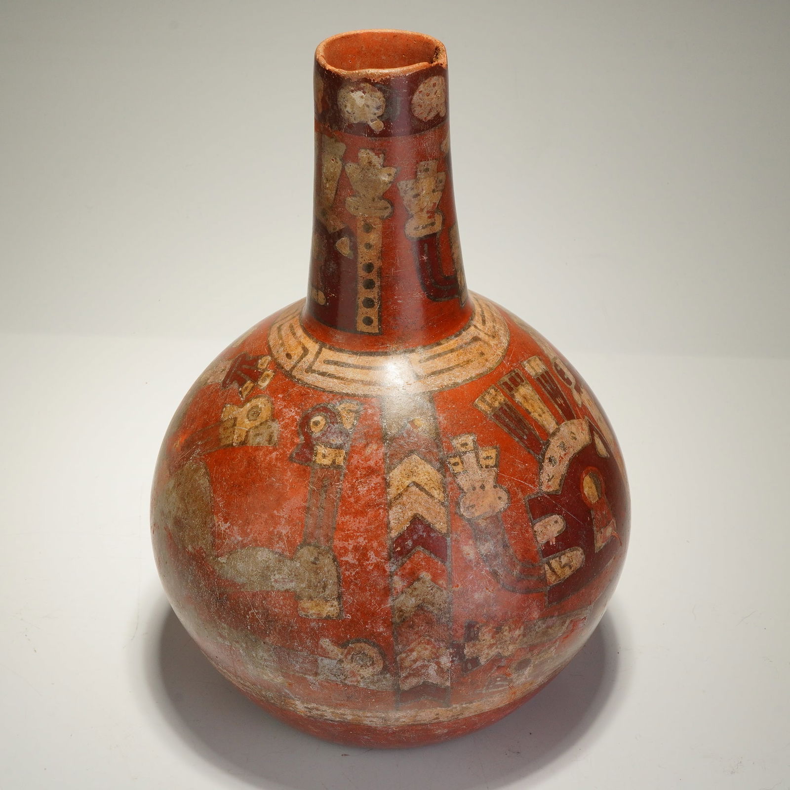 A Wari Culture Polychrome Pottery Vessel (1 of 6)