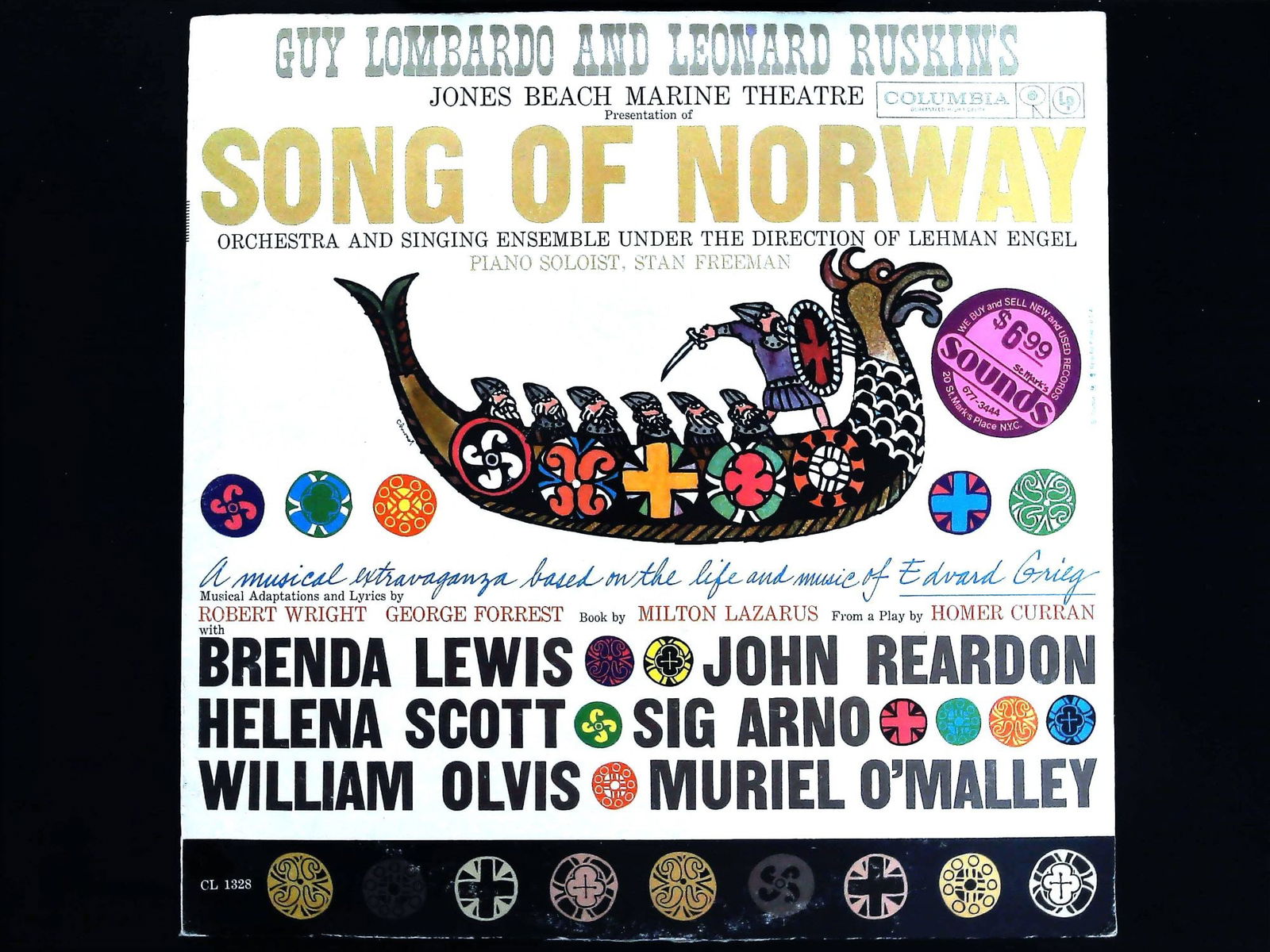 Guy Lombardo and Leonard Ruskins. Song of Norway. Columbia CL 1328, 1959. (1 of 3)