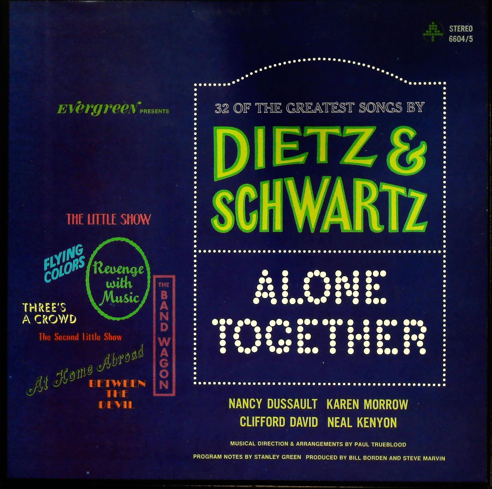 32 of the Greatest Songs by Dietz & Schwartz Alone Together Double LP (1 of 2)
