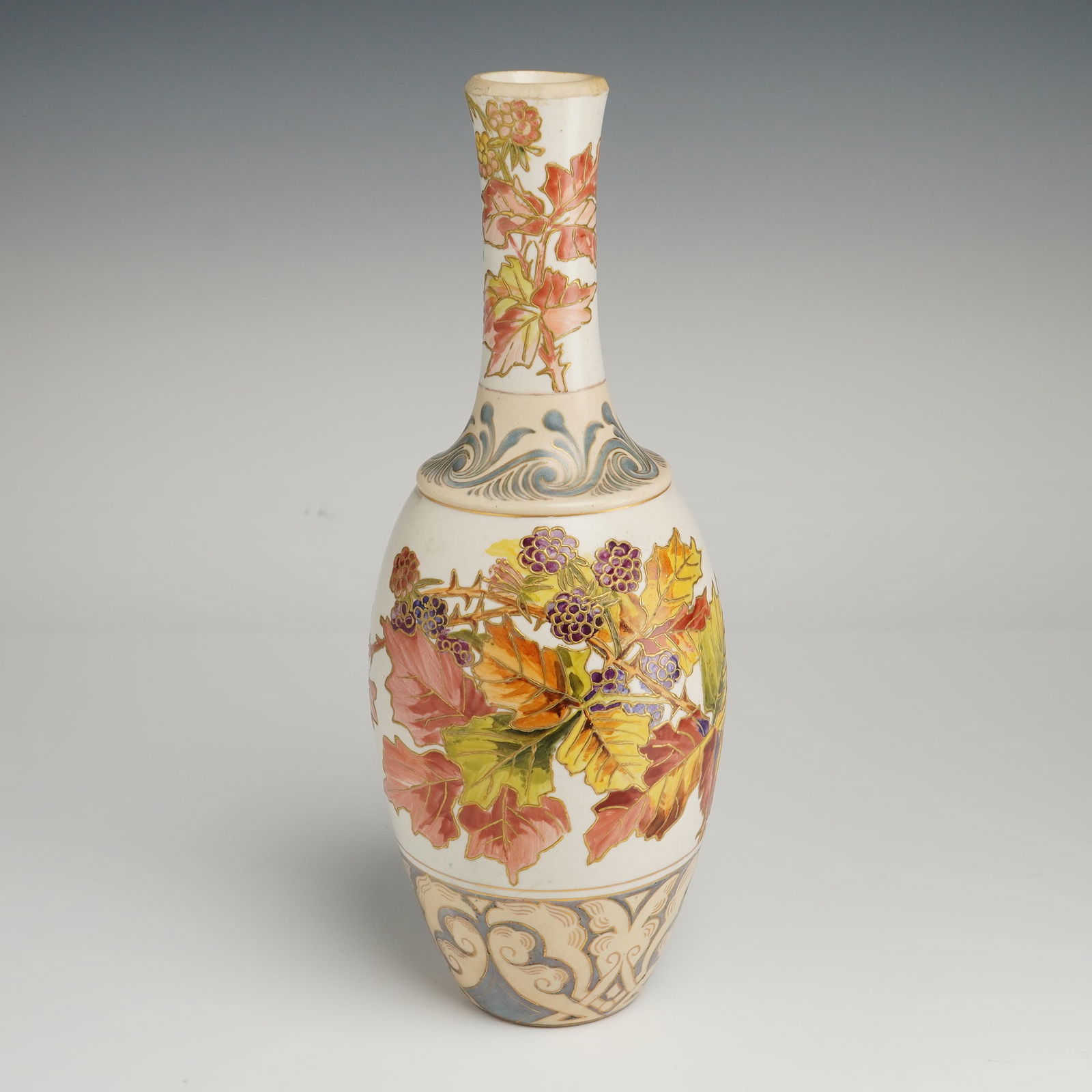 Doulton Lambeth Carrara Ware Leaves and Berries Vase (1 of 4)