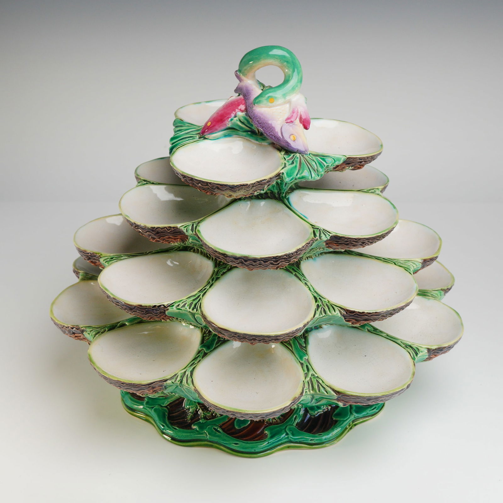 Minton Majolica Revolving Oyster Stand (1 of 6)