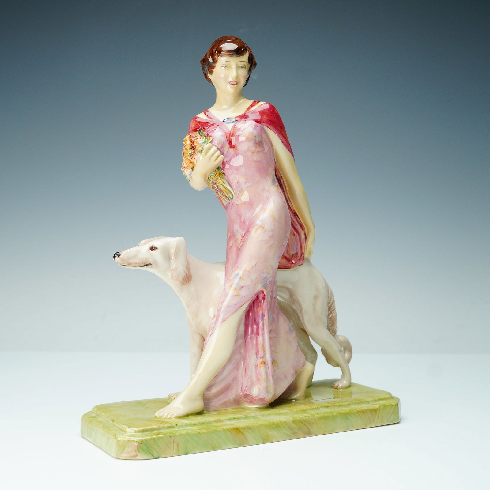 Kevin Francis by Peggy Davies Ceramics Figurine, Rosa Canina: A finely detailed Kevin Francis figurine titled Rosa Canina, modeled by Geoff Blower and produced by Peggy Davies Ceramics. This elegant limited edition piece portrays a young woman in a flowing pink