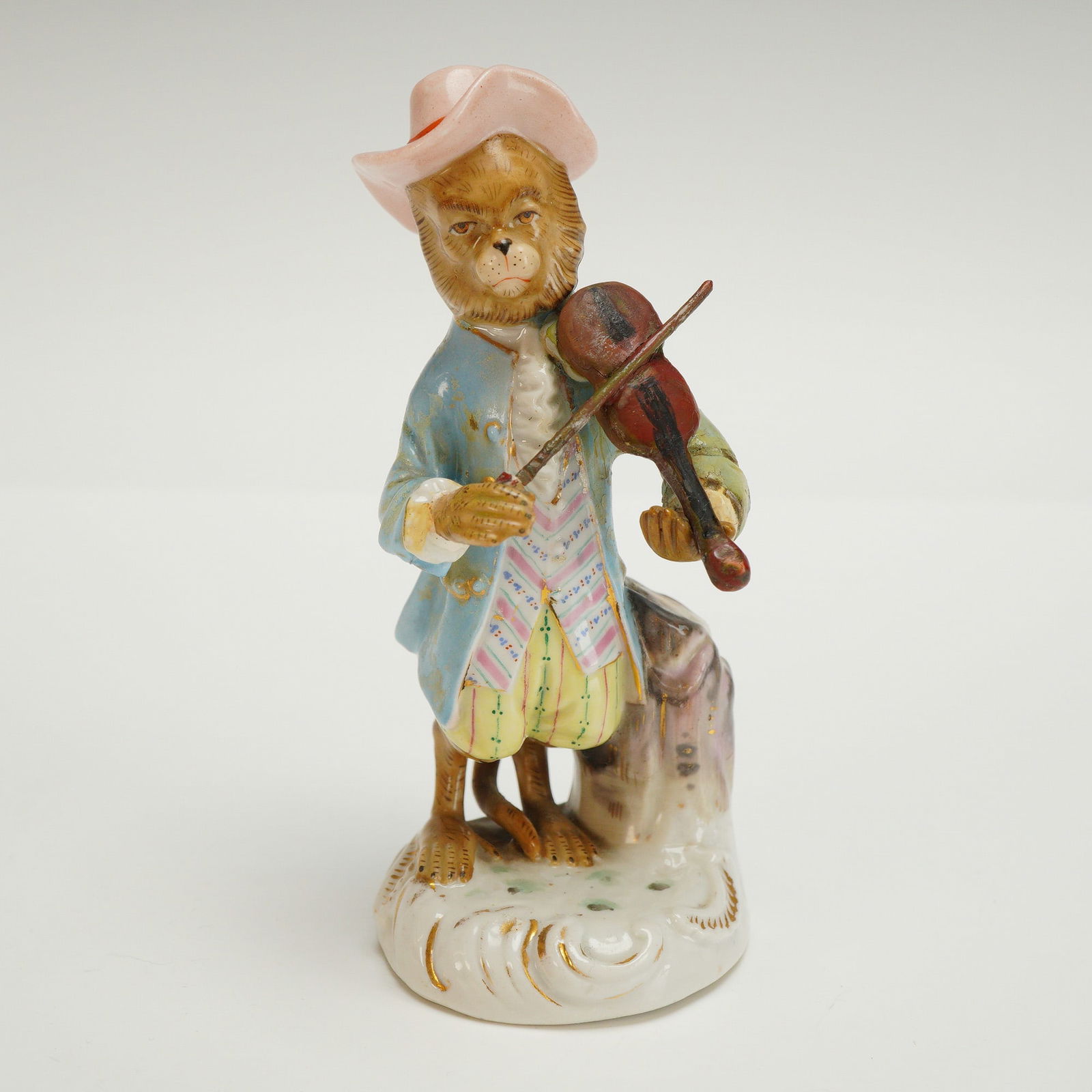 After Meissen Monkey Orchestra Figurine, Violinist (1 of 3)