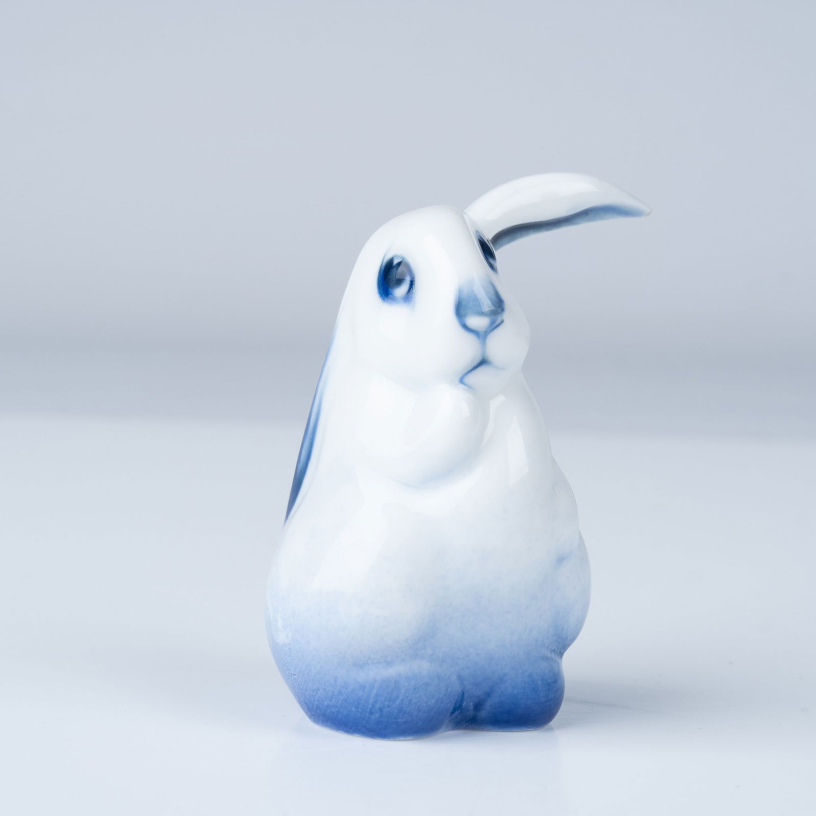 Royal Doulton Blue Flambe Figurine, Lop-Eared Rabbit - Small (1 of 4)