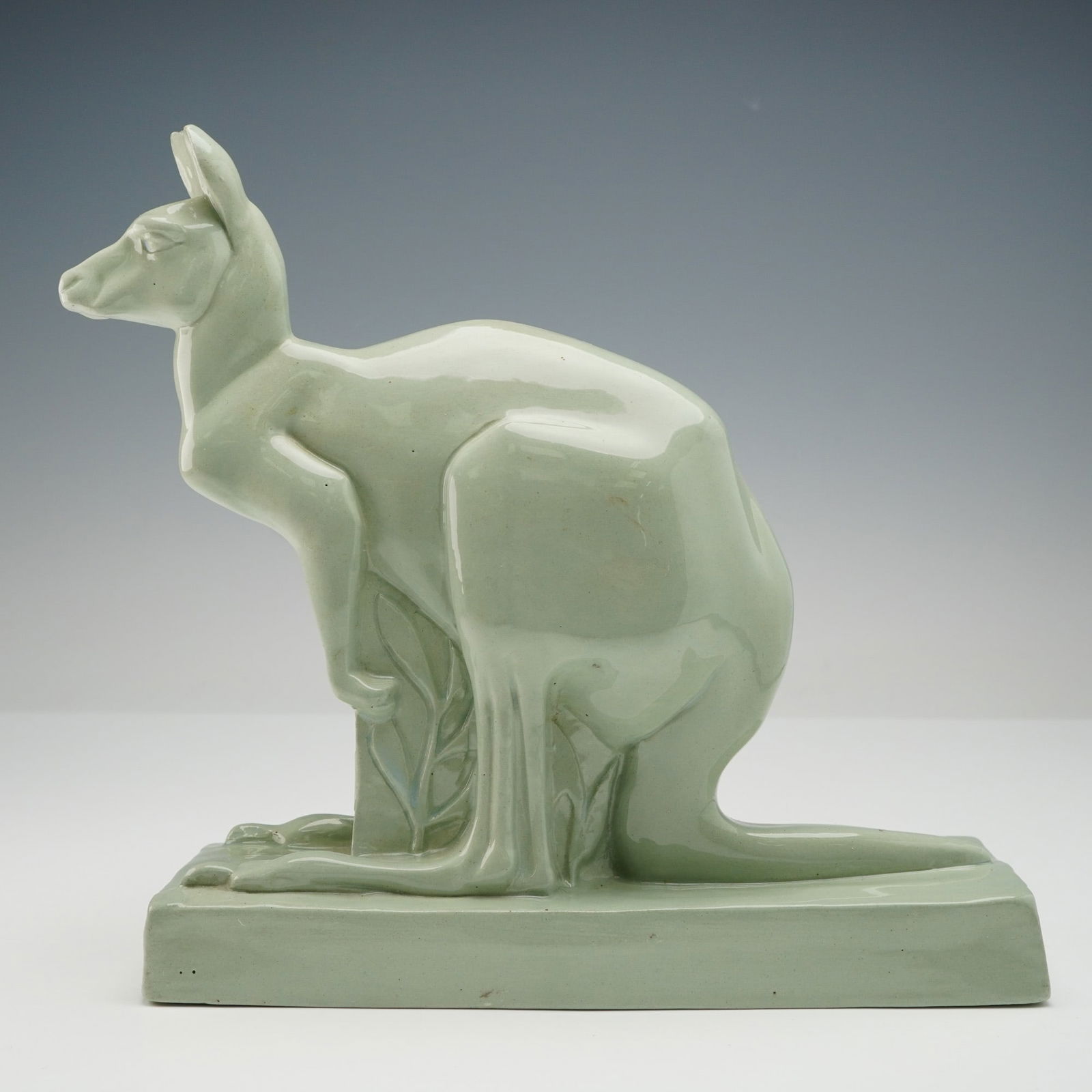 Wedgwood by John Skeaping Green Kangaroo Figurine (1 of 5)