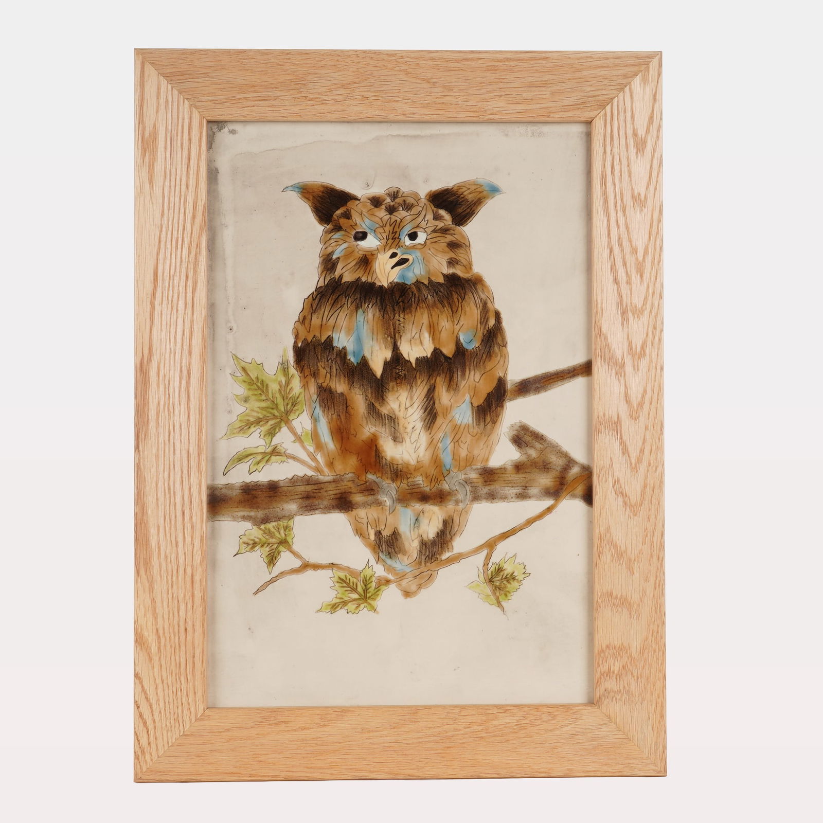 Framed Cobridge Stoneware Grotesque Owl Plaque (1 of 4)