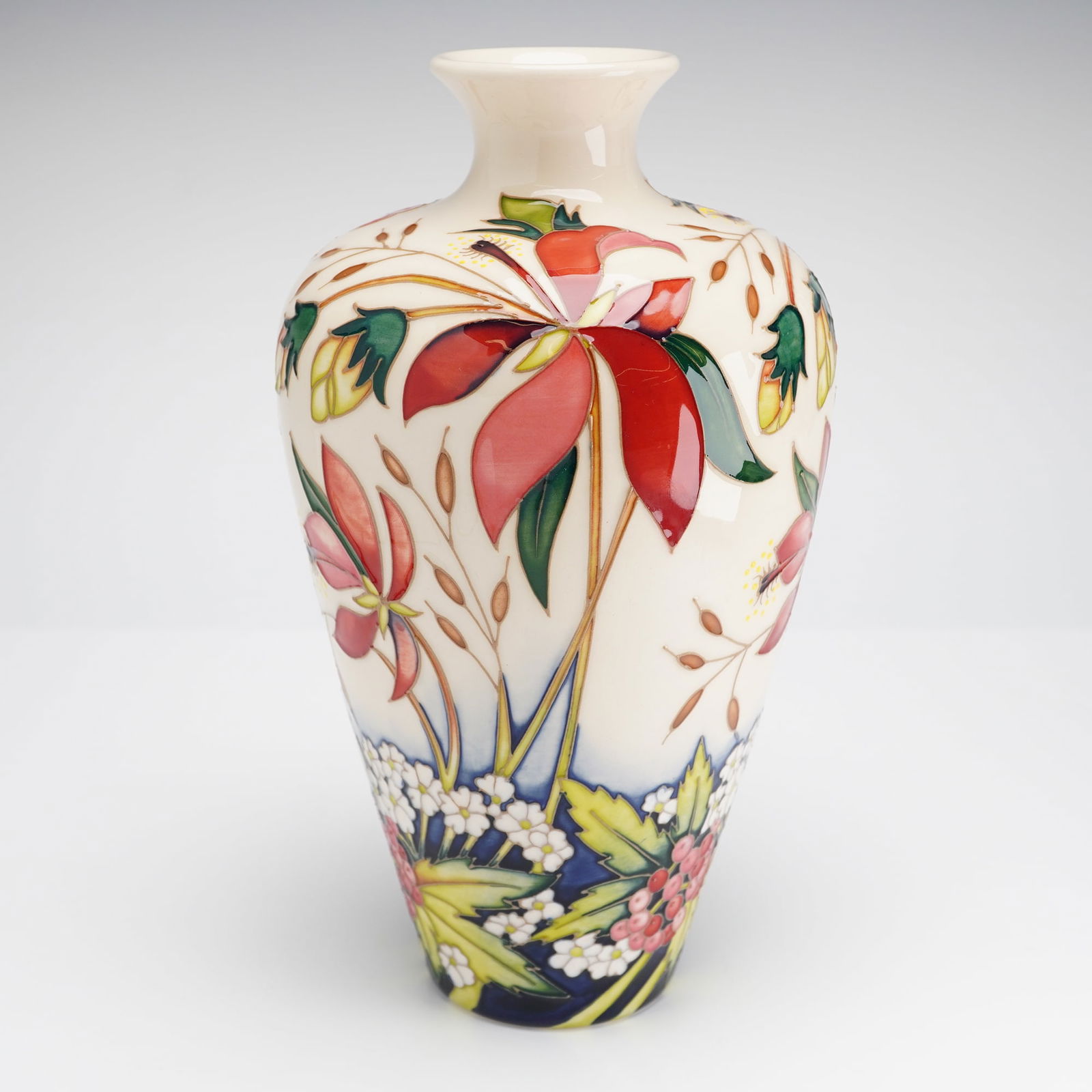 Moorcroft Scarlet Mallow Vase by Nicola Slaney (1 of 5)