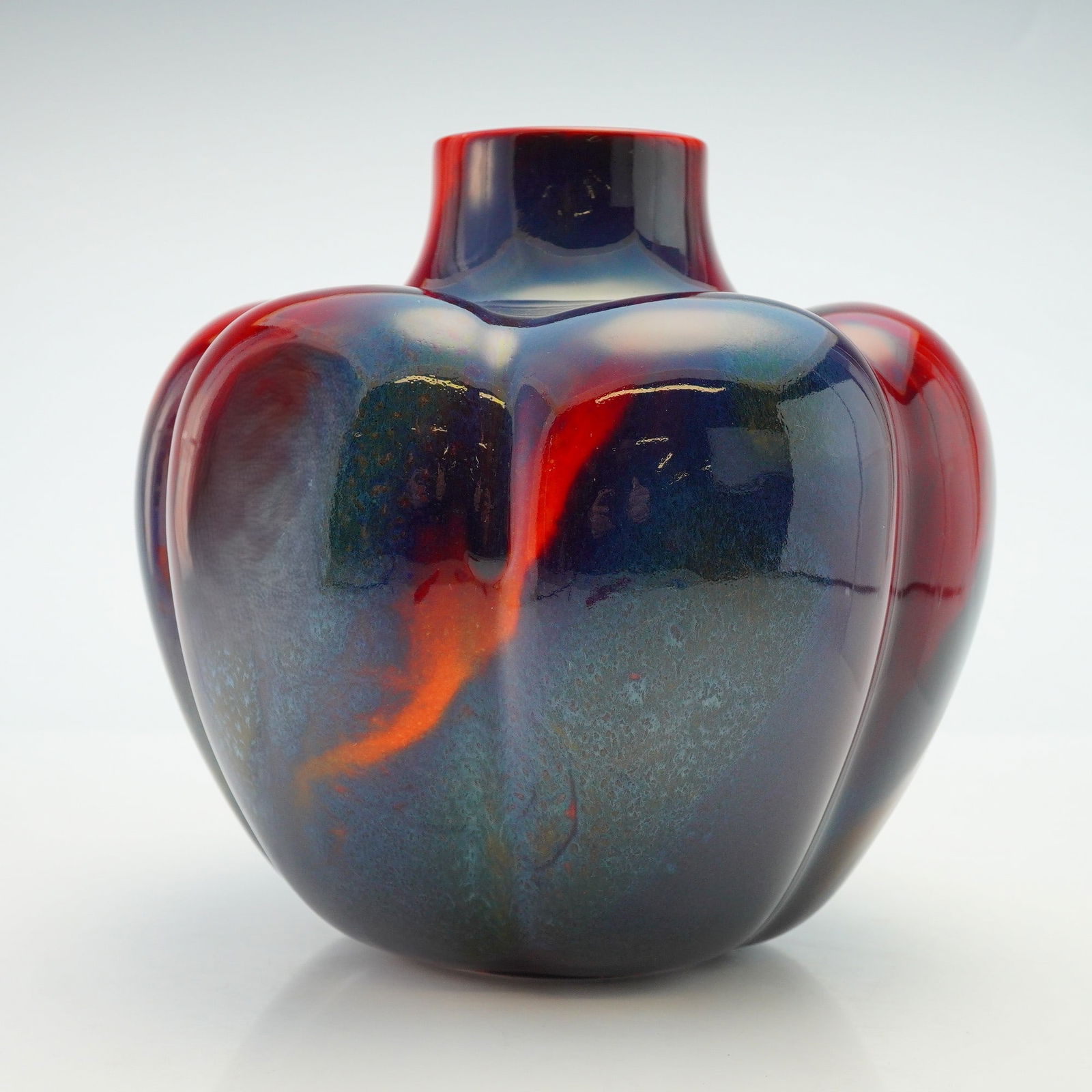 Royal Doulton by Charles Noke and Fred Moore Sung Flambe Pumpkin Vase (1 of 5)