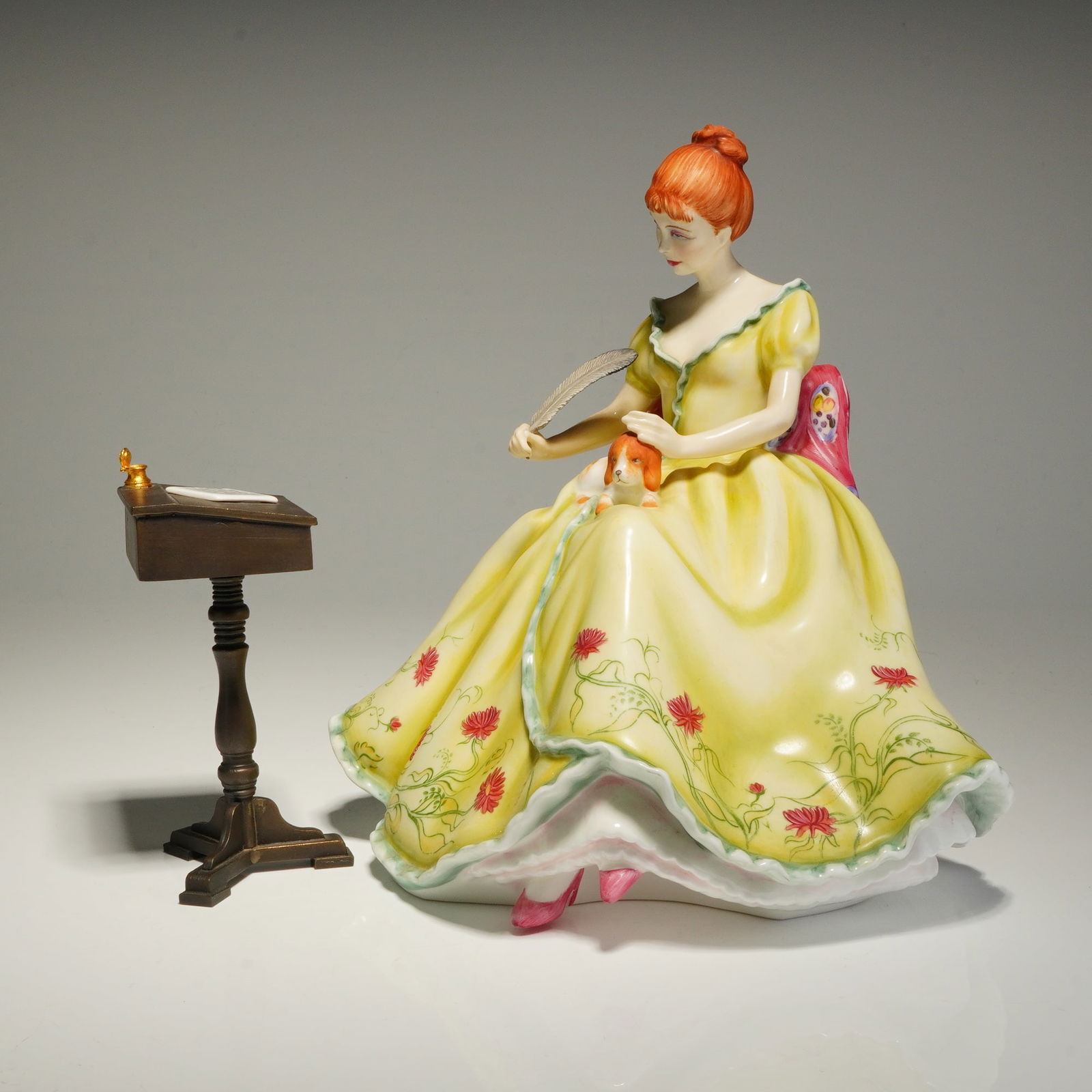 Royal Doulton The Gentle Arts Figurine with Desk, Writing HN3049 (1 of 5)