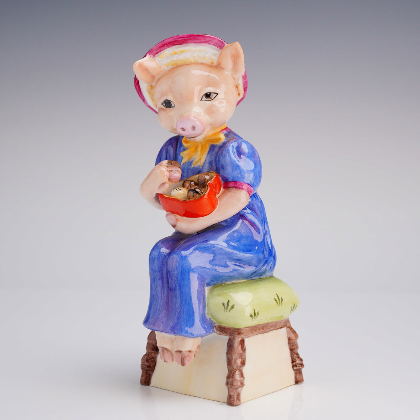 Royale Stratford Hand Painted Bone China Figurine, Miss. Pig (1 of 5)
