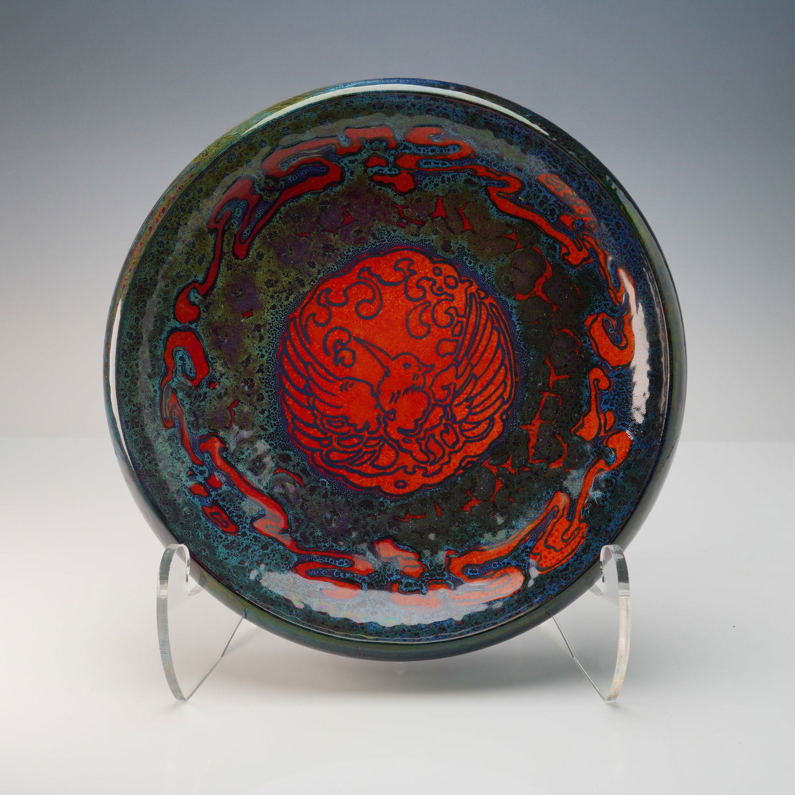 Royal Doulton Bird Motif Flambe Sung Dish (1 of 9)