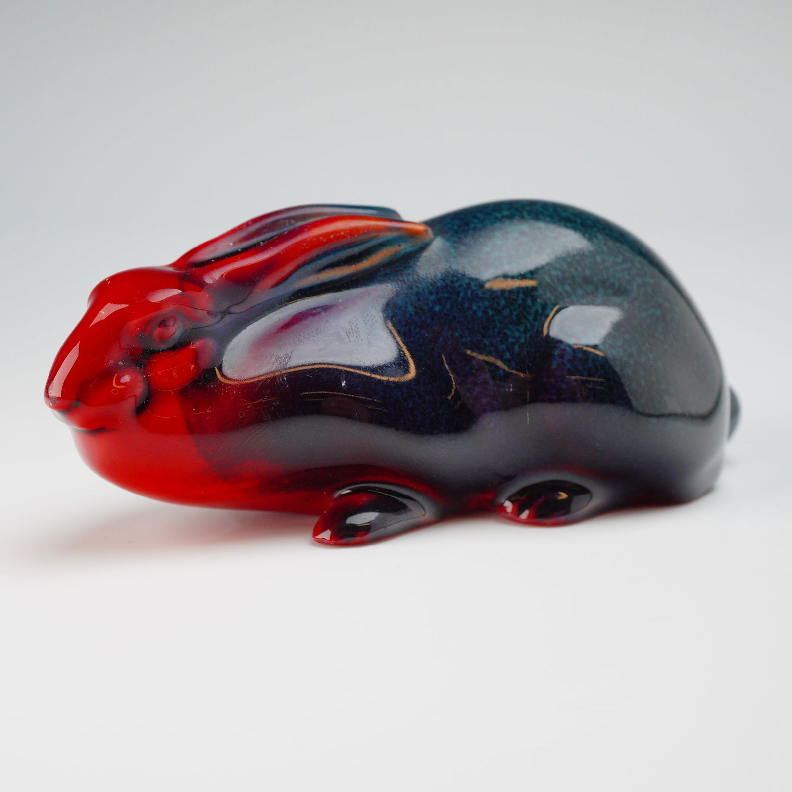 Royal Doulton Flambe Bone China Rabbit Figurine (1 of 3)