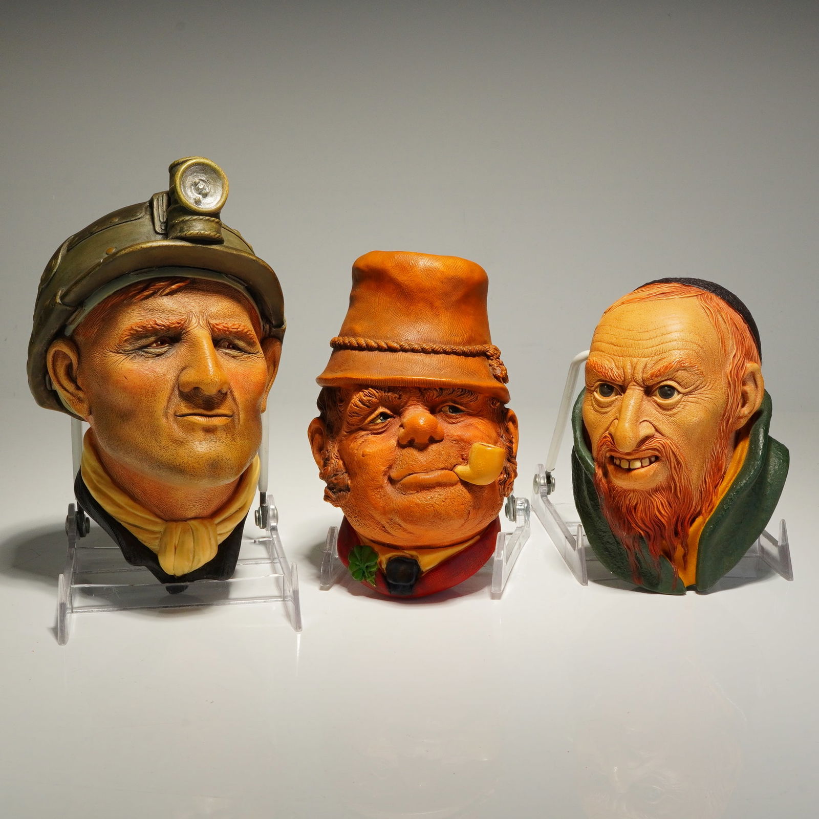 3pc Bossons England Chalkware Heads (1 of 6)