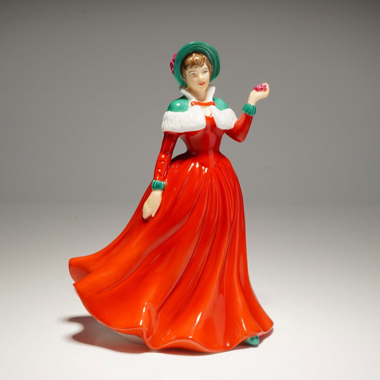 Royal Doulton Figurine Winter's Day HN 4589: A Royal Doulton porcelain figurine titled Winters Day, HN4589, modeled by Nicola S. Raby in 2007, presented with its original box and Certificate of Authenticity (COA). Dimensions: 4.50"L x 3.50"W x 6