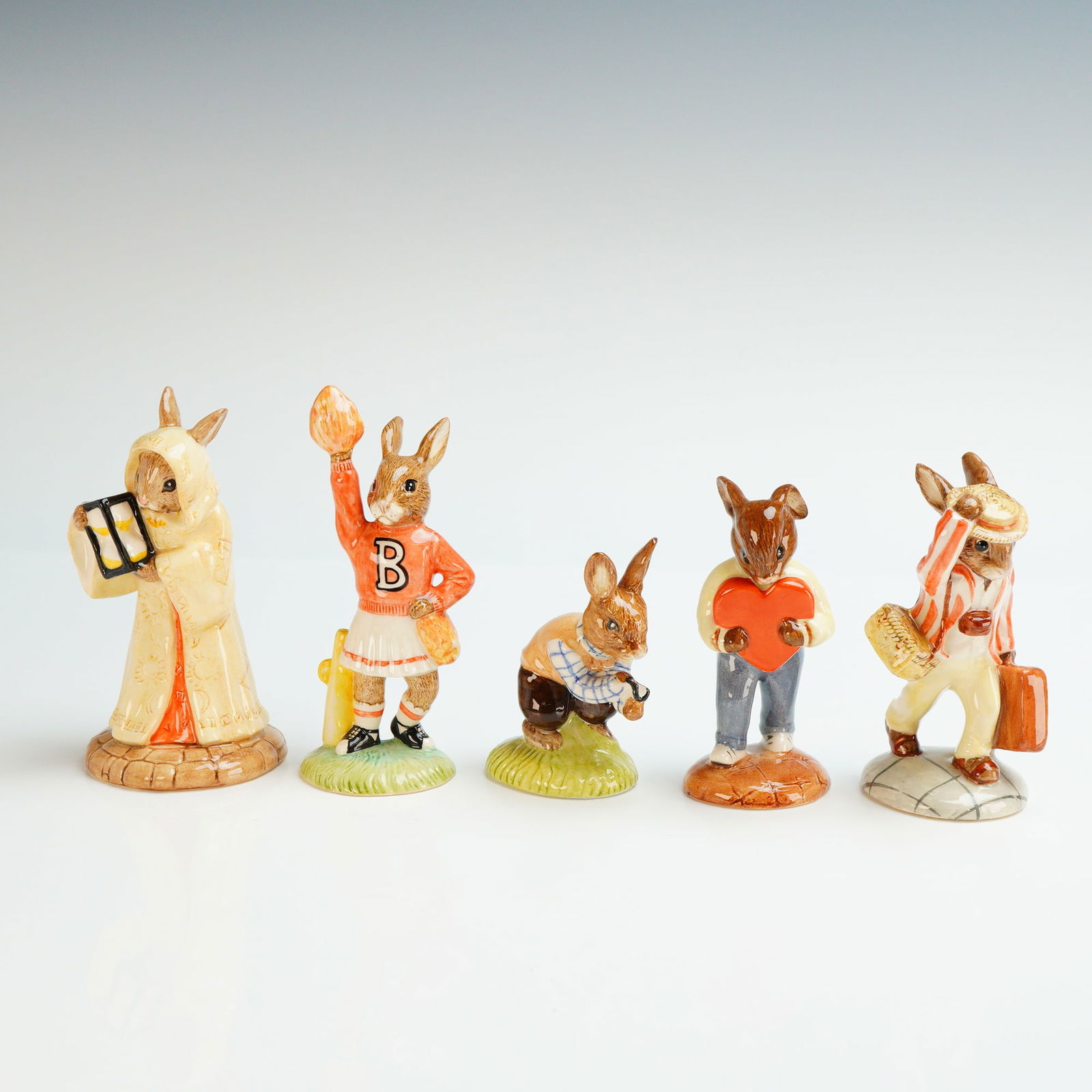 5pc Royal Doulton Bunnykins Figurines - DB 229, 72, 142, 130, and 154 (1 of 3)