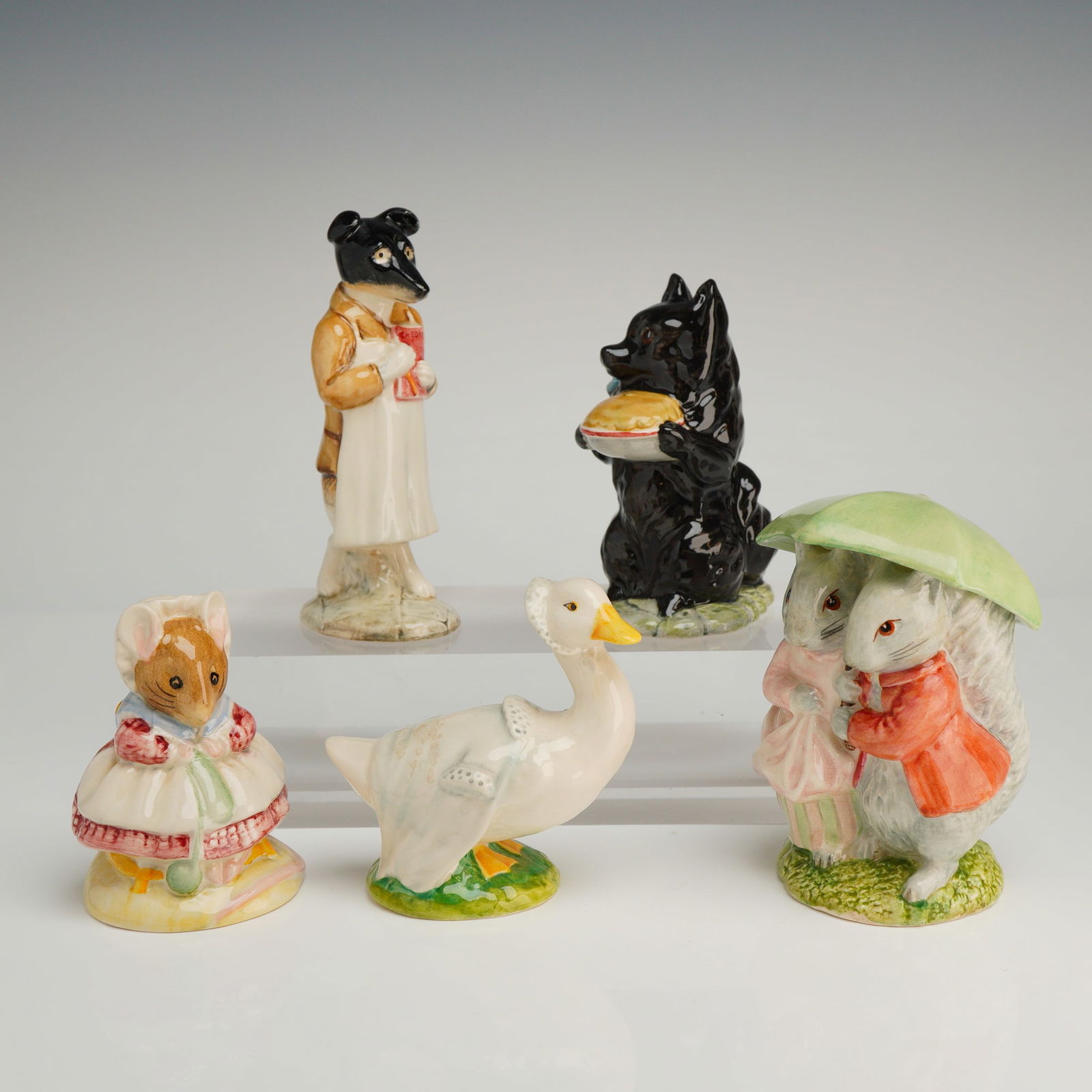 A Collection of Five Beatrix Potter Figurines, Beswick and Royal Albert (1 of 3)
