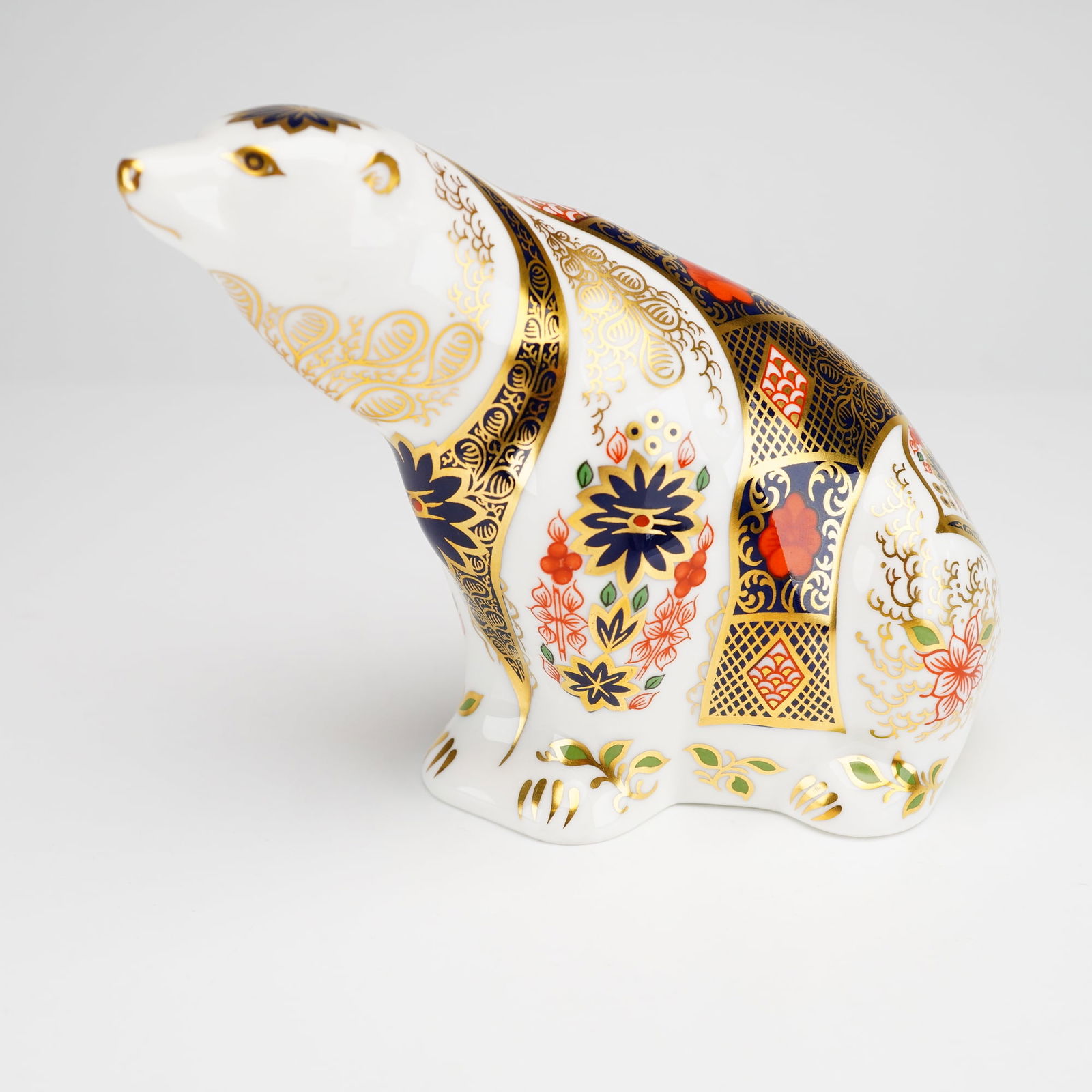Royal Crown Derby Bone China Imari Paperweight, Polar Bear (1 of 4)