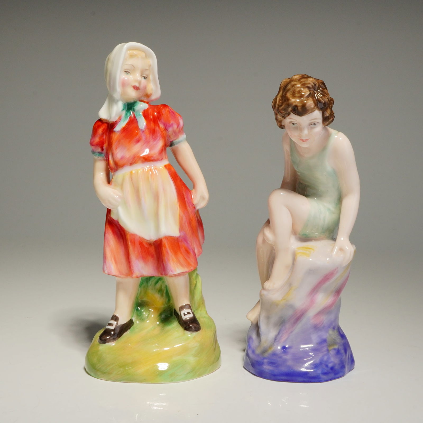 2pc Royal Doulton Figurines, Jill HN2061 & Dancing Eyes & Sunny Hair HN4492 (1 of 3)