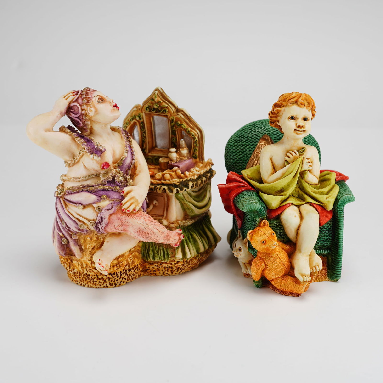 2pc Harmony Kingdom Treasure Boxes, Mme. Josephine and Joyeaux (1 of 4)