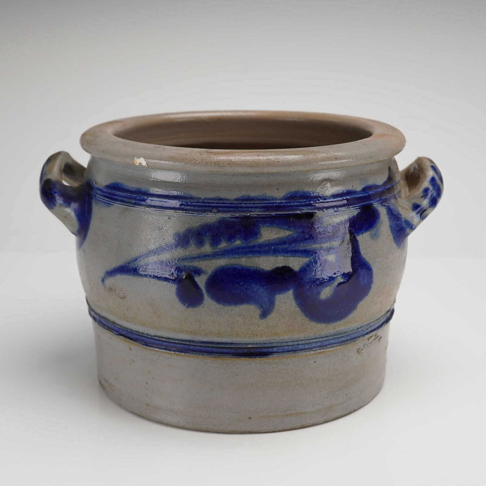 Westerwald German Salt Glazed Stoneware Cobalt Blue Crock Pot (1 of 4)