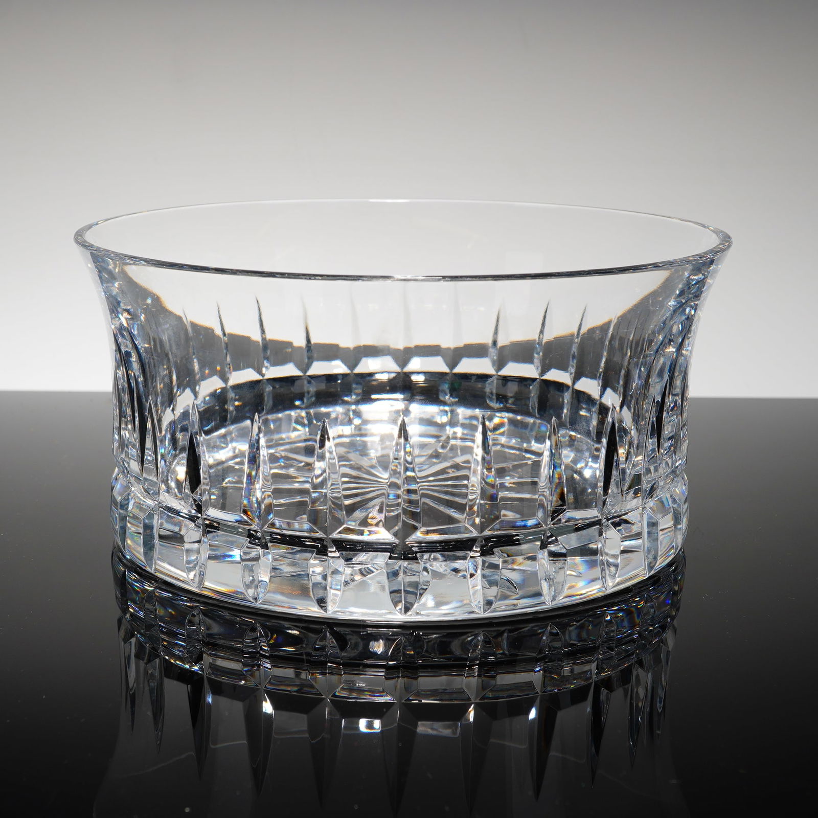 Contemporary Cut Crystal Flared Bowl (1 of 2)