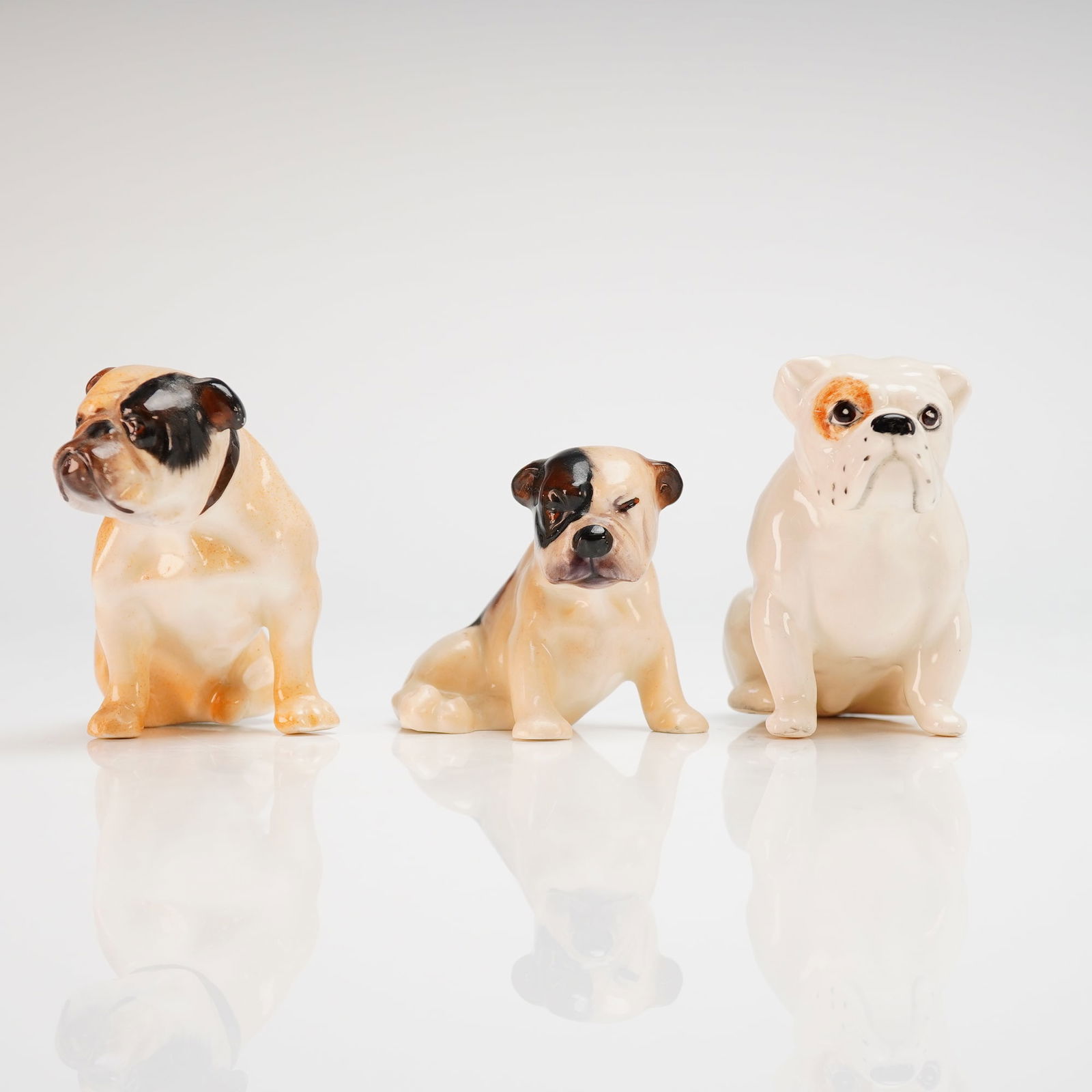 Three Royal Doulton and Beswick Bulldog Figurines (1 of 3)