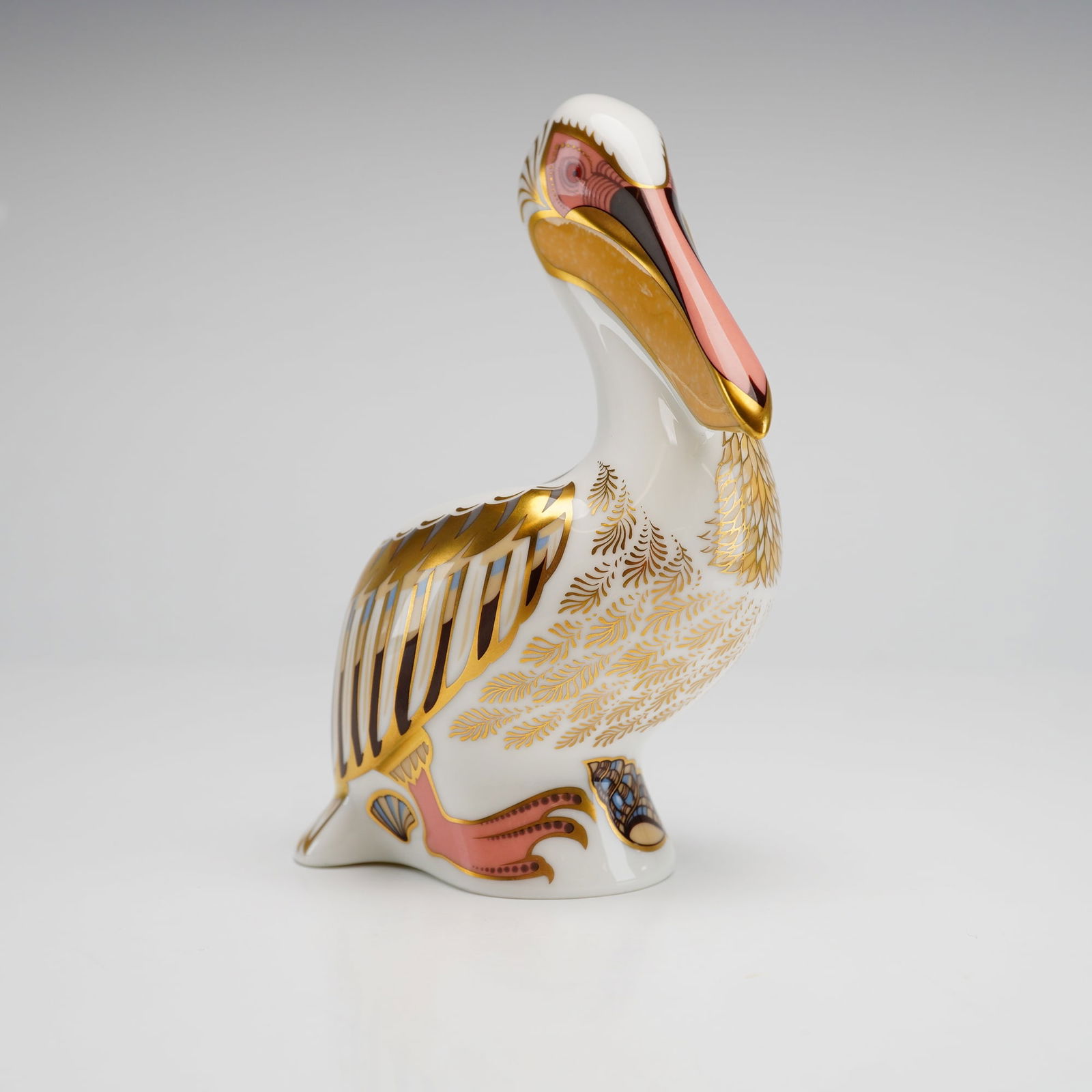 Royal Crown Derby Porcelain Paperweight, White Pelican (1 of 4)