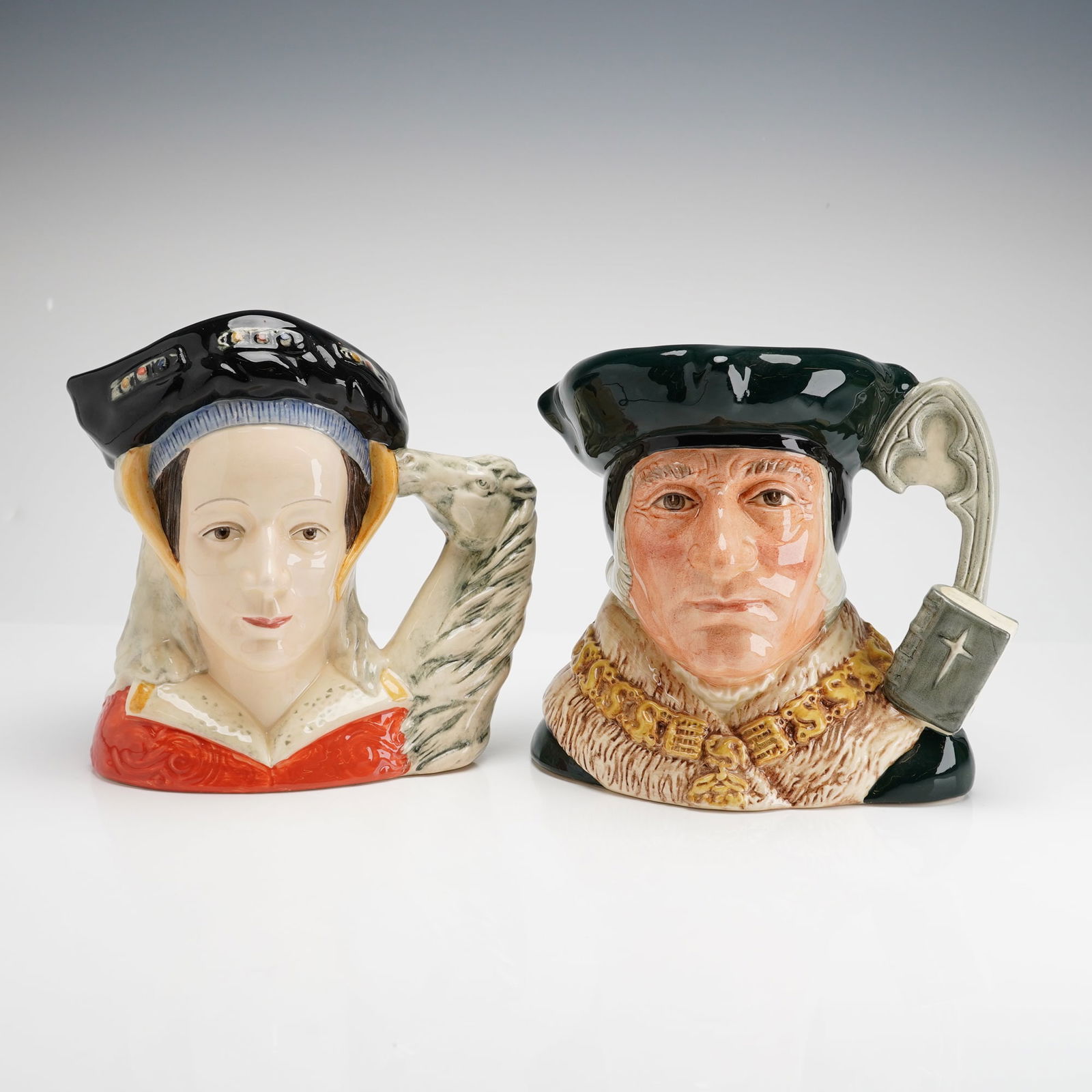 Two Large Royal Doulton Character Jugs Anne of Cleves and Sir Thomas More (1 of 3)