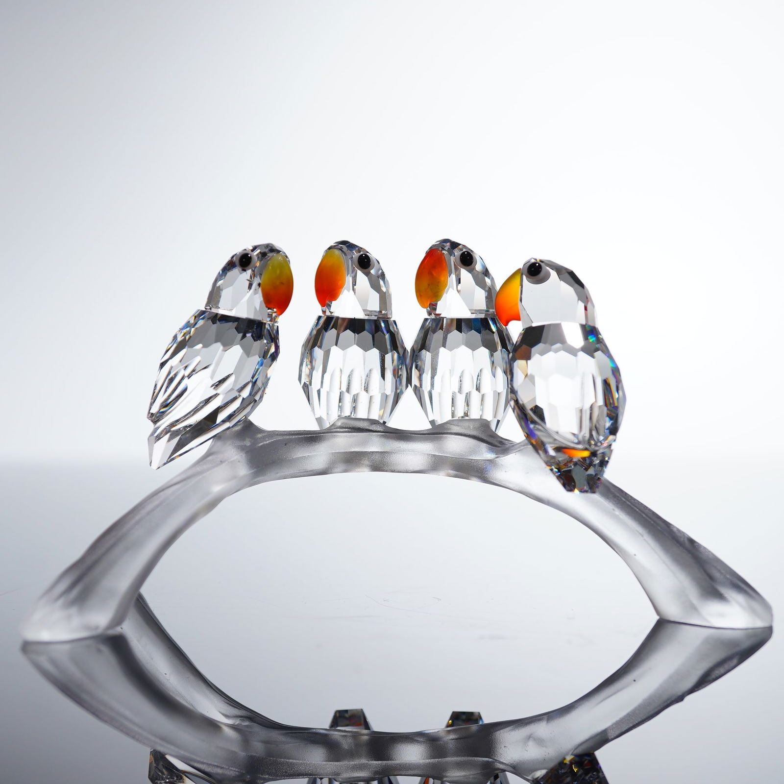 Swarovski Silver Crystal Figurine, Baby Lovebirds (1 of 5)