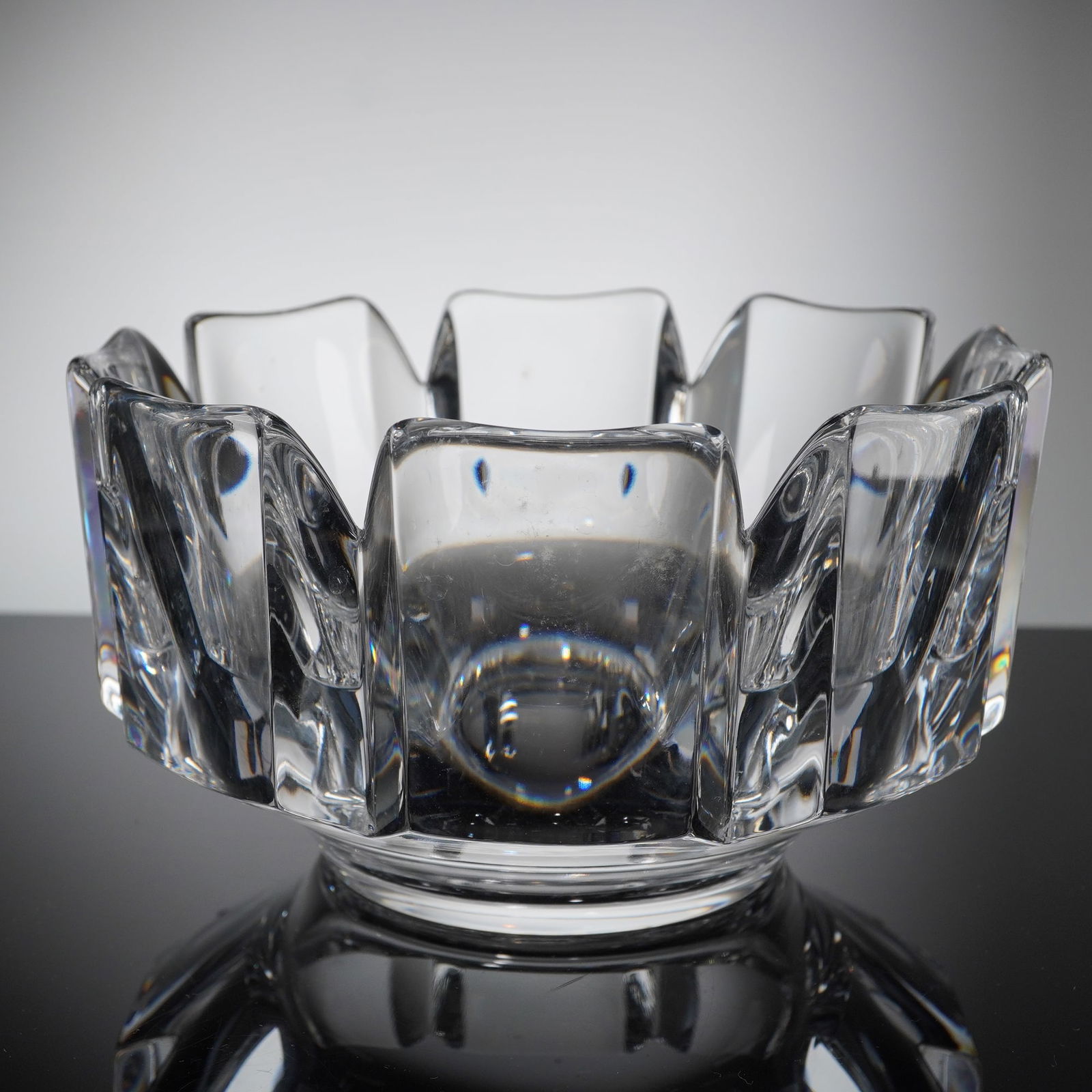 Orrefors Crystal Corona Bowl by Lars Hellsten (1 of 4)
