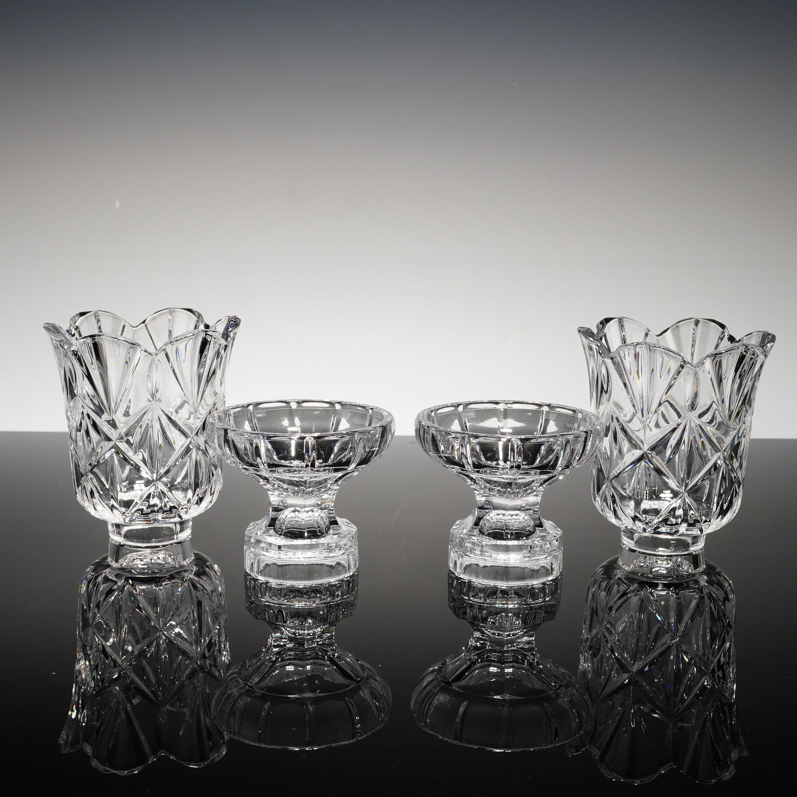 4pc Crystal Hurricane Candle Holders (1 of 4)