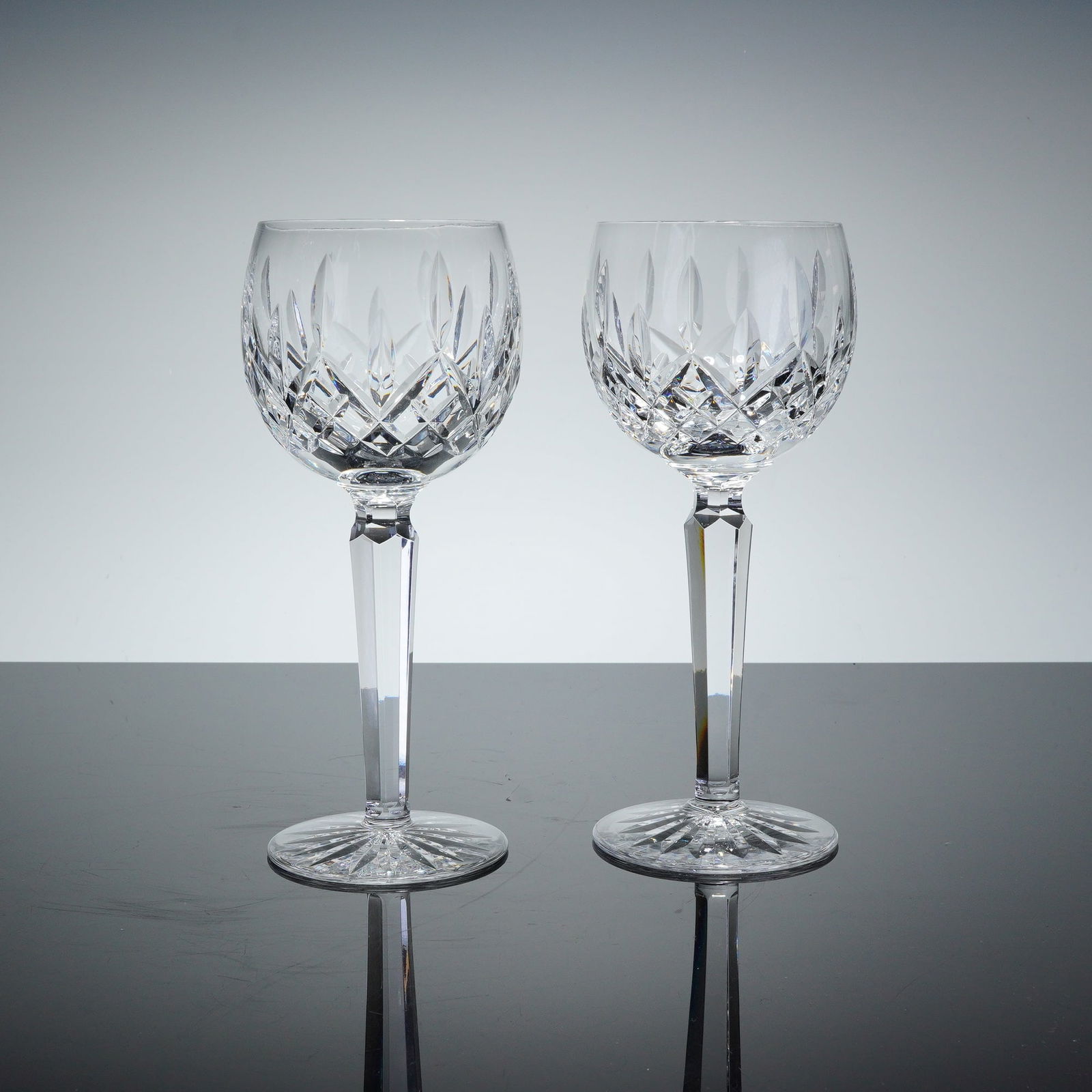Pair of Waterford Crystal Hock Wine Glasses, Lismore (1 of 4)