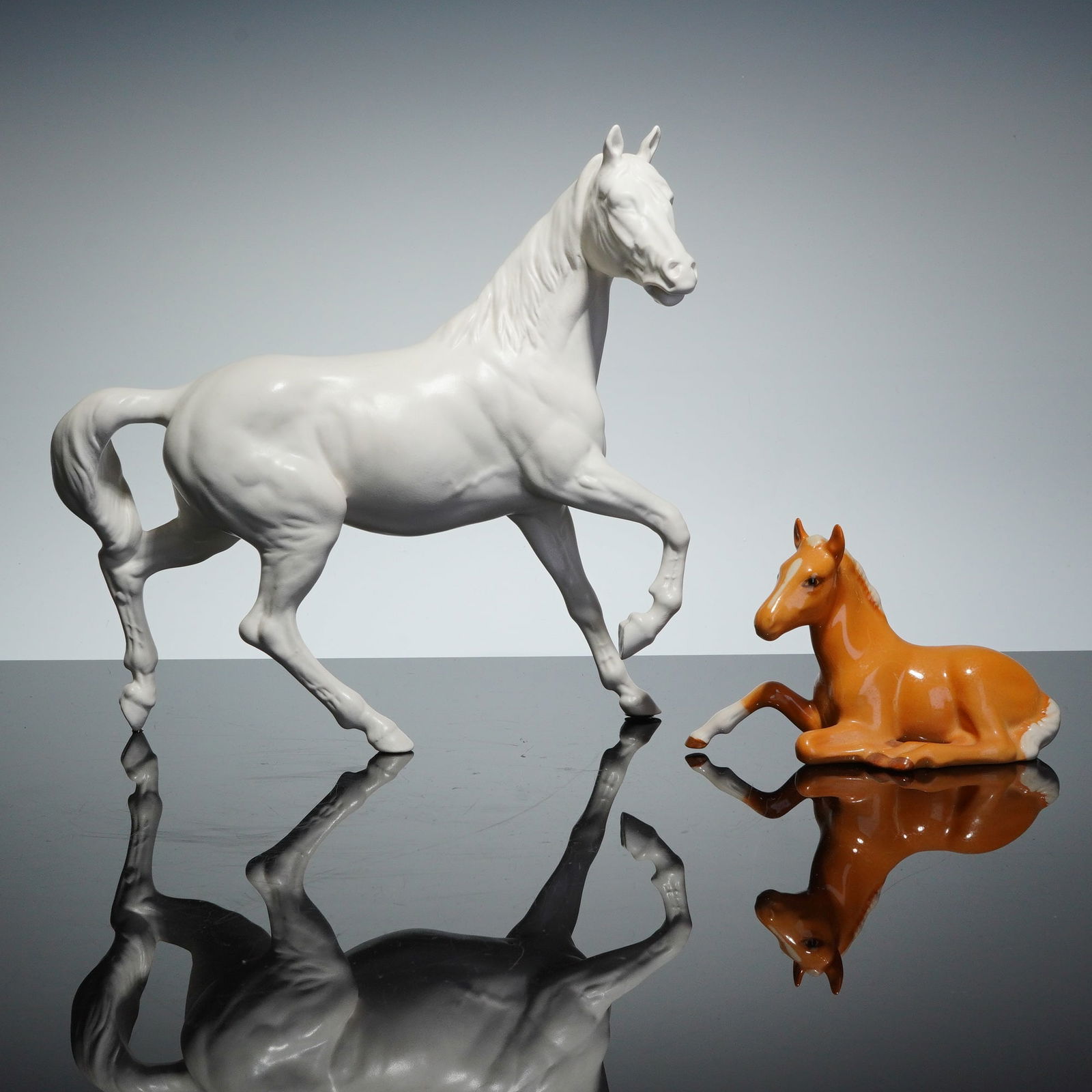 Two Beswick Ceramic Horse Figurines Including Spirit of the Wind (1 of 3)