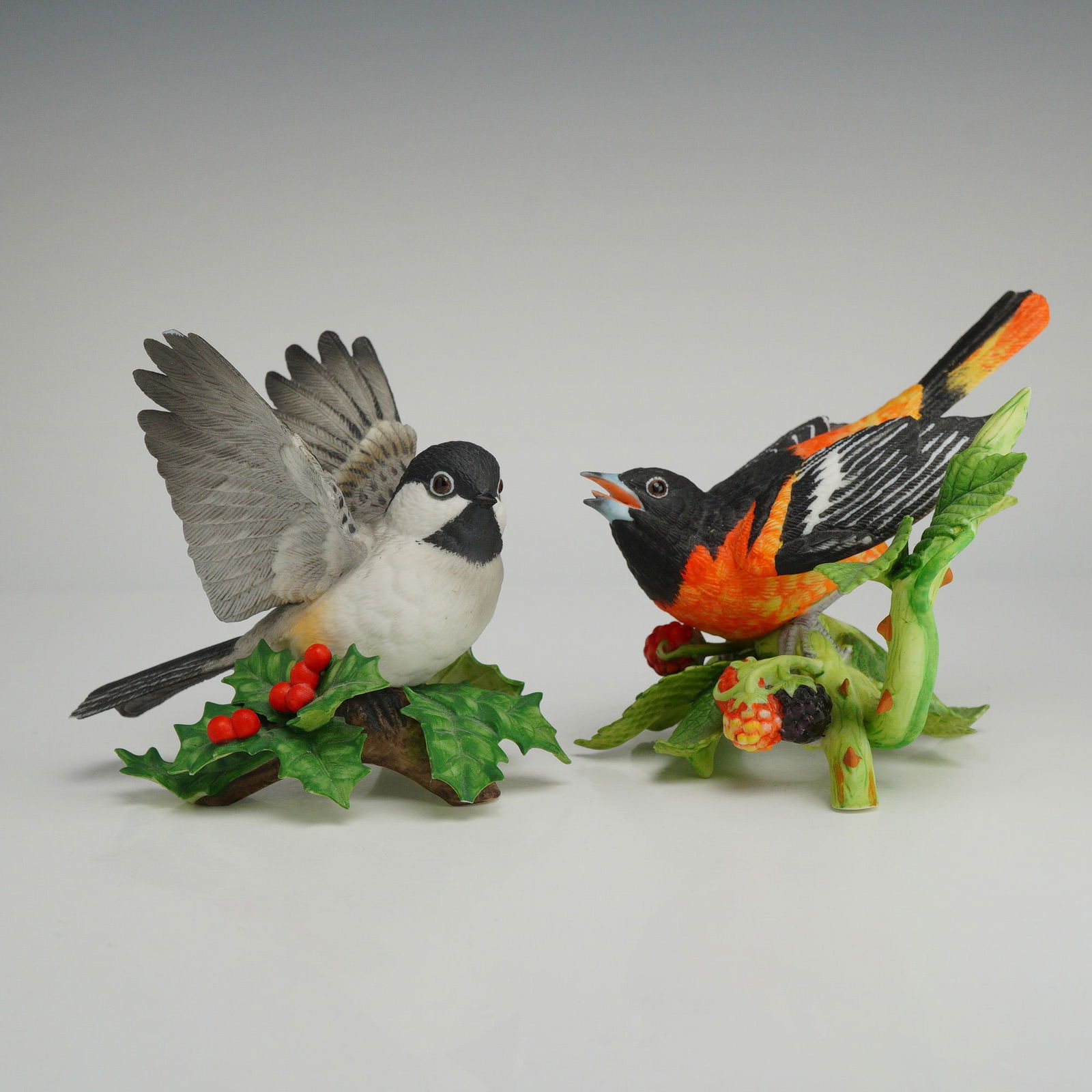 2pc Lenox Garden Bird Collection Figurines, Baltimore Oriole and Chickadee (1 of 5)