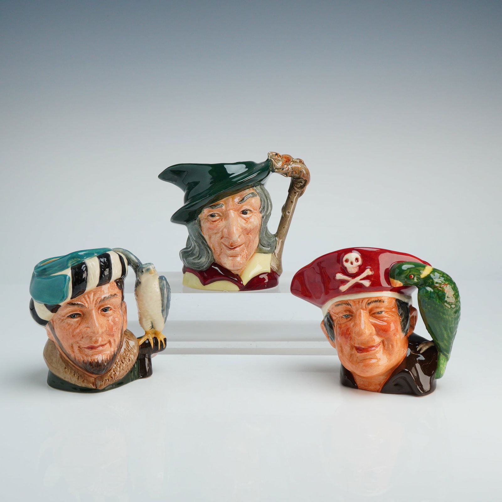 3pc Royal Doulton Small Character Jugs- D6540, D6462 & D7138 (1 of 3)
