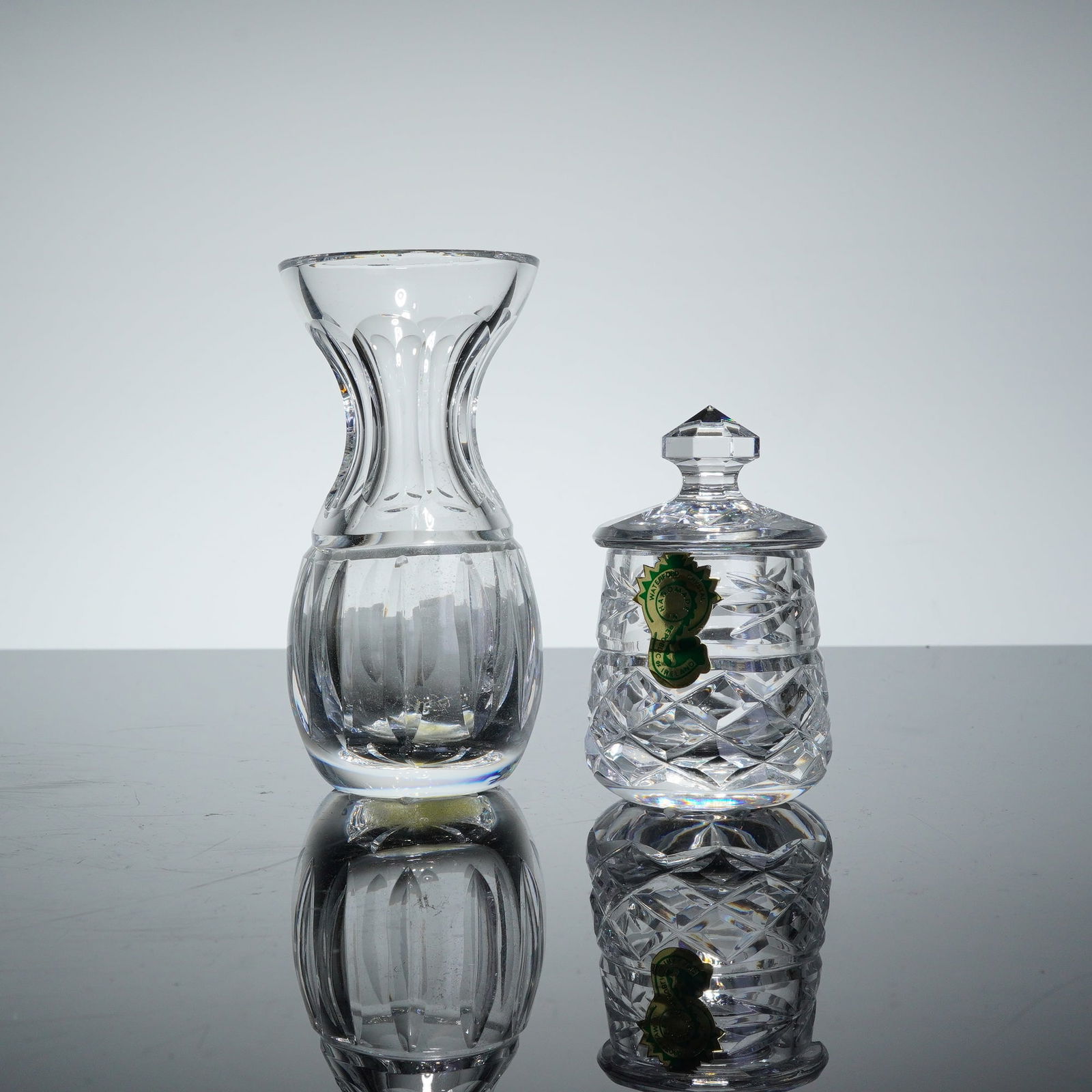 Two Waterford Crystal Bud Vase and Condiment Jar (1 of 5)