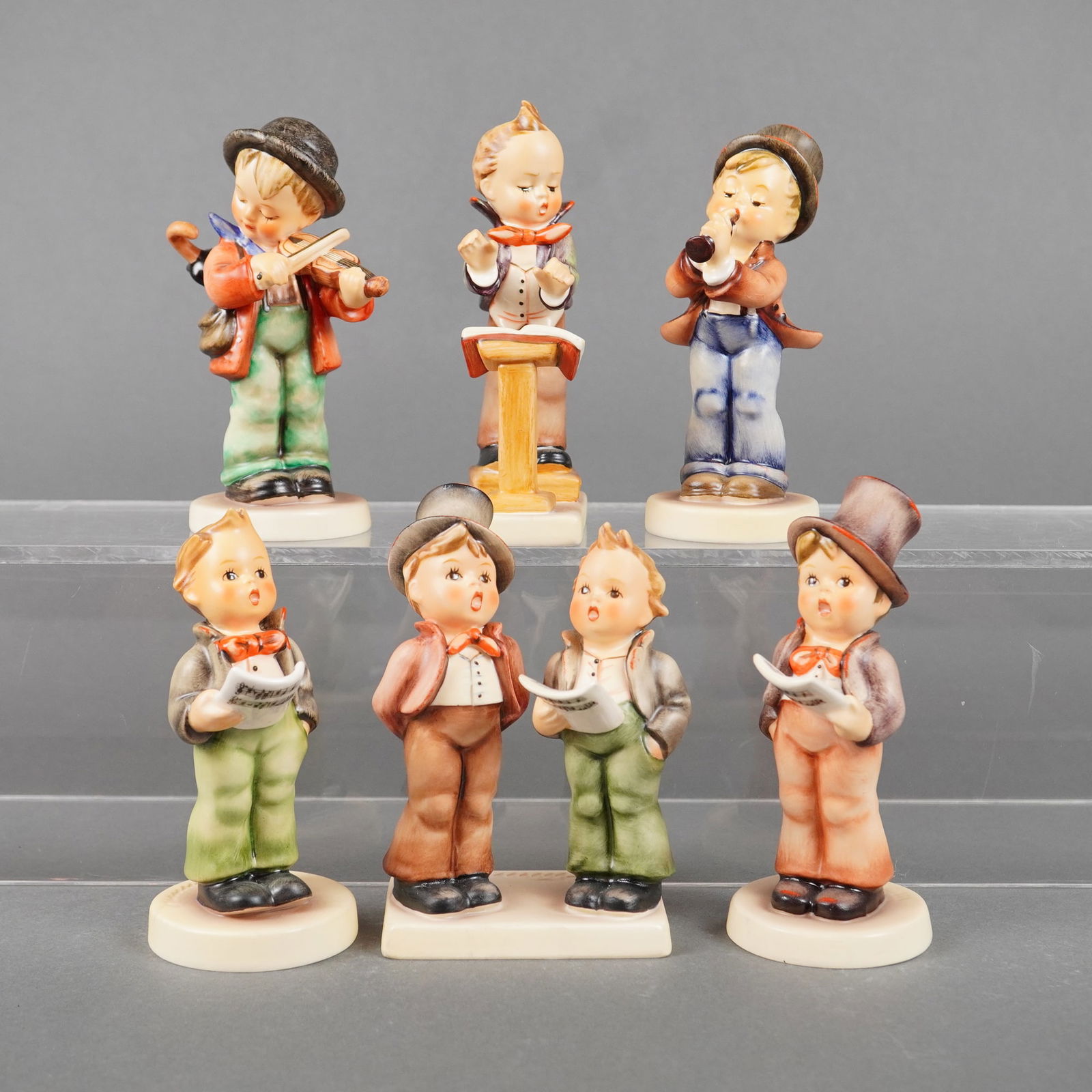 6pc Goebel Hummel Porcelain Figurines, Singers and Musicians (1 of 3)