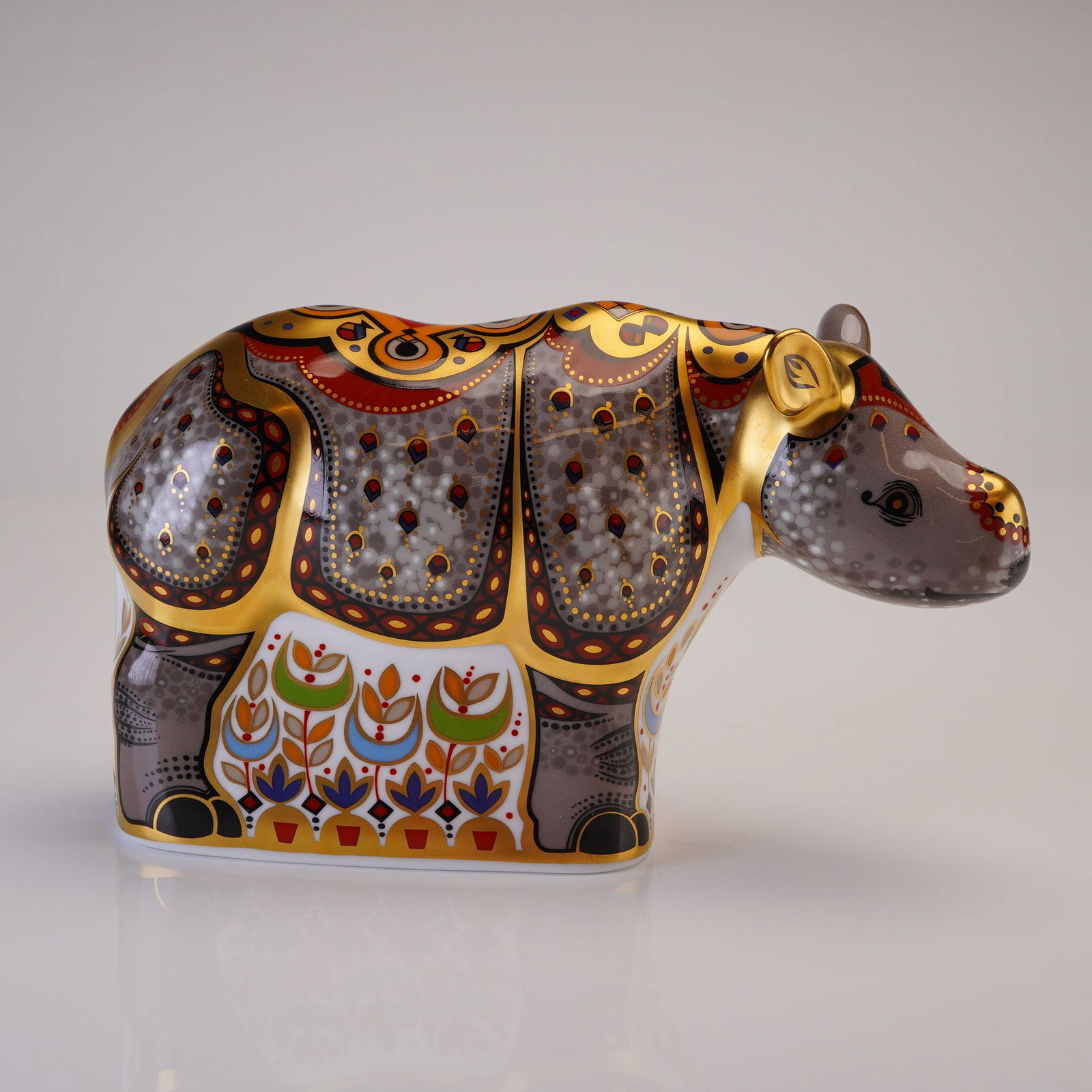 Royal Crown Derby Limited Edition Black Rhino Baby Paperweight (1 of 4)