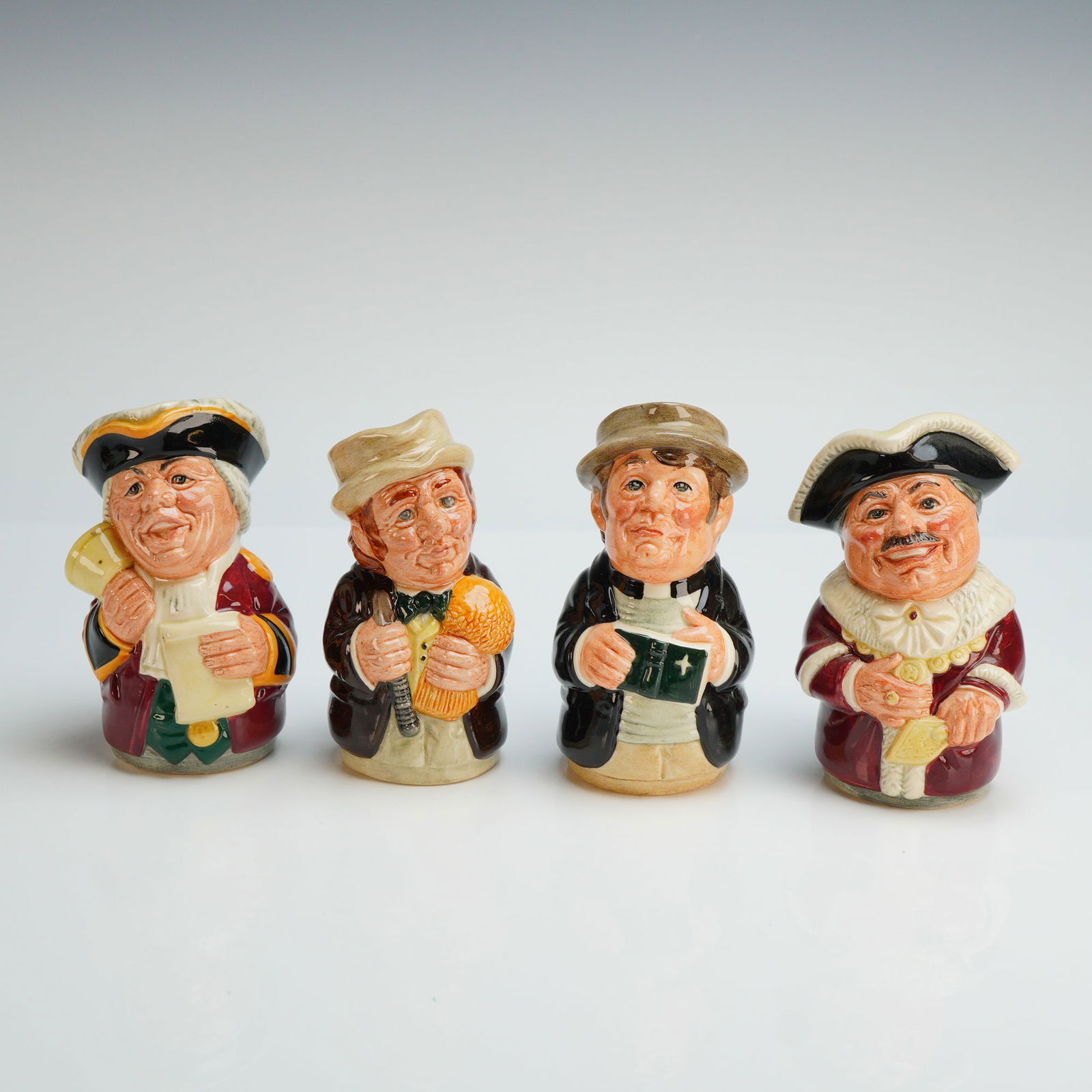 4pc Royal Doulton Doultonville Toby Jugs, D6701, 6702, 6713, & 6766 (1 of 3)