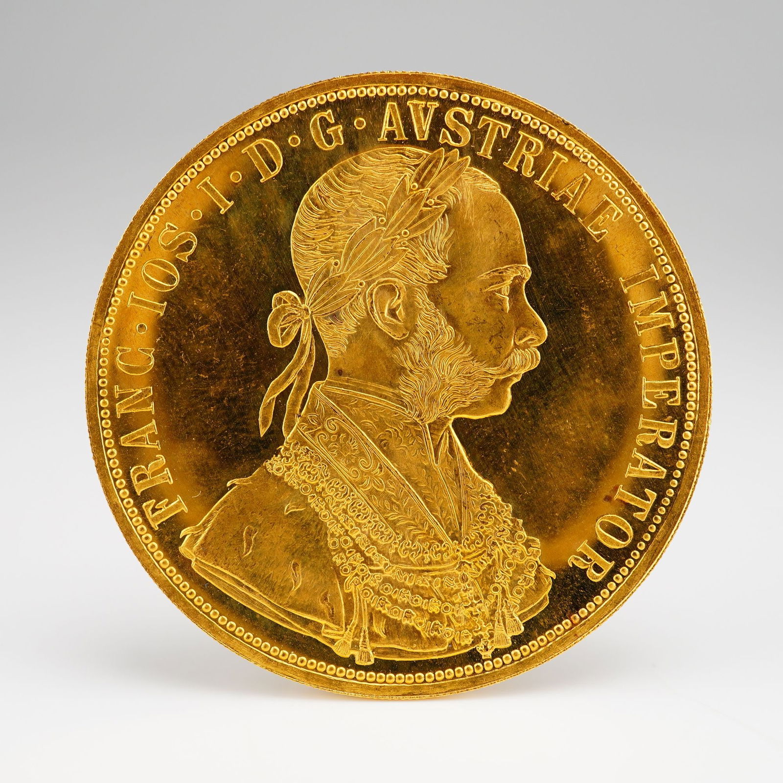 1915 Austrian Gold 4 Ducat Restrike Coin and Bullion Pouch (1 of 3)