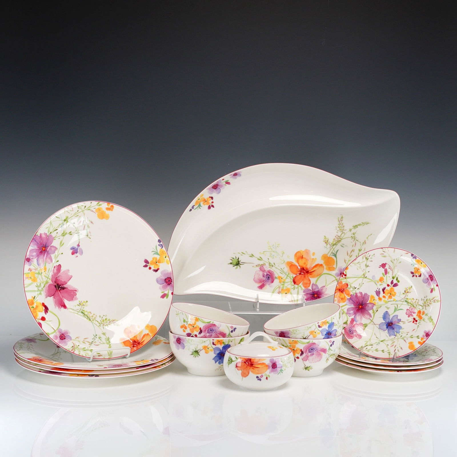 14pc Villeroy Boch Porcelain Dinnerware Service, Mariefleur (1 of 4)