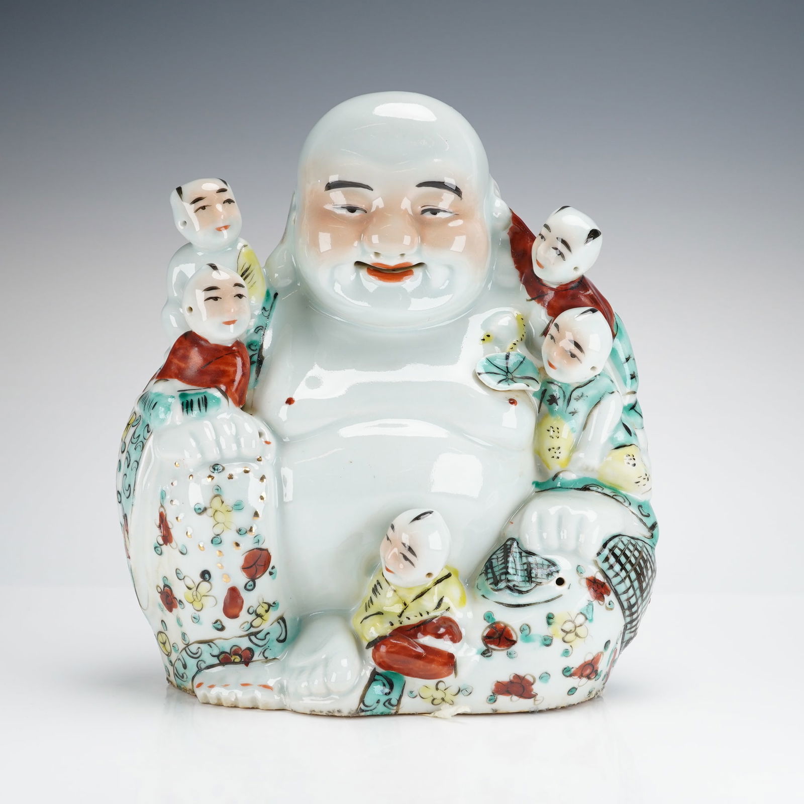 Chinese Porcelain Figural Group of Buddha with Five Children (1 of 4)