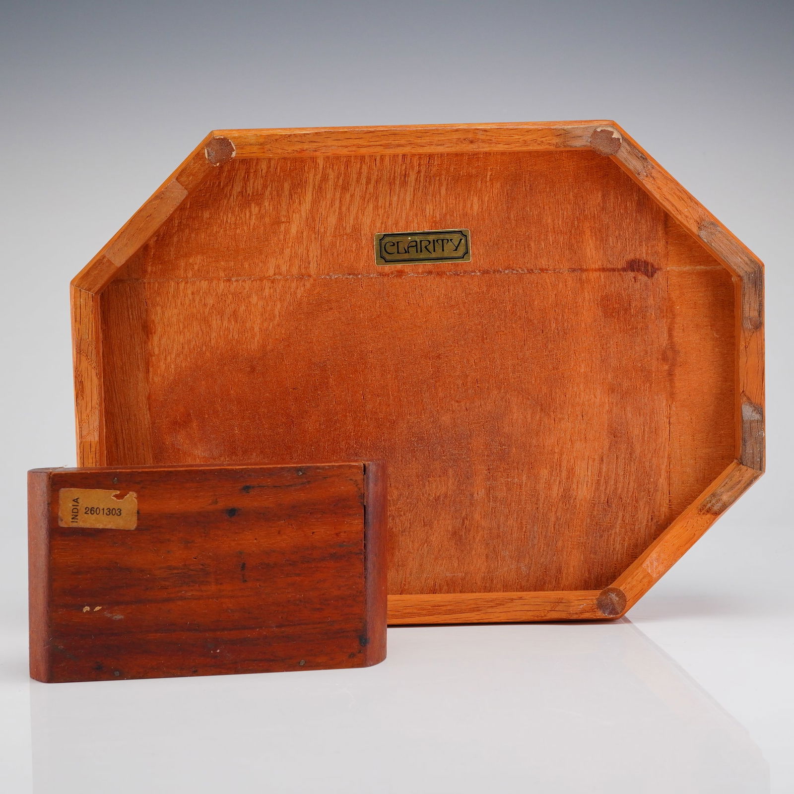 Two Wooden Lidded Boxes - 3