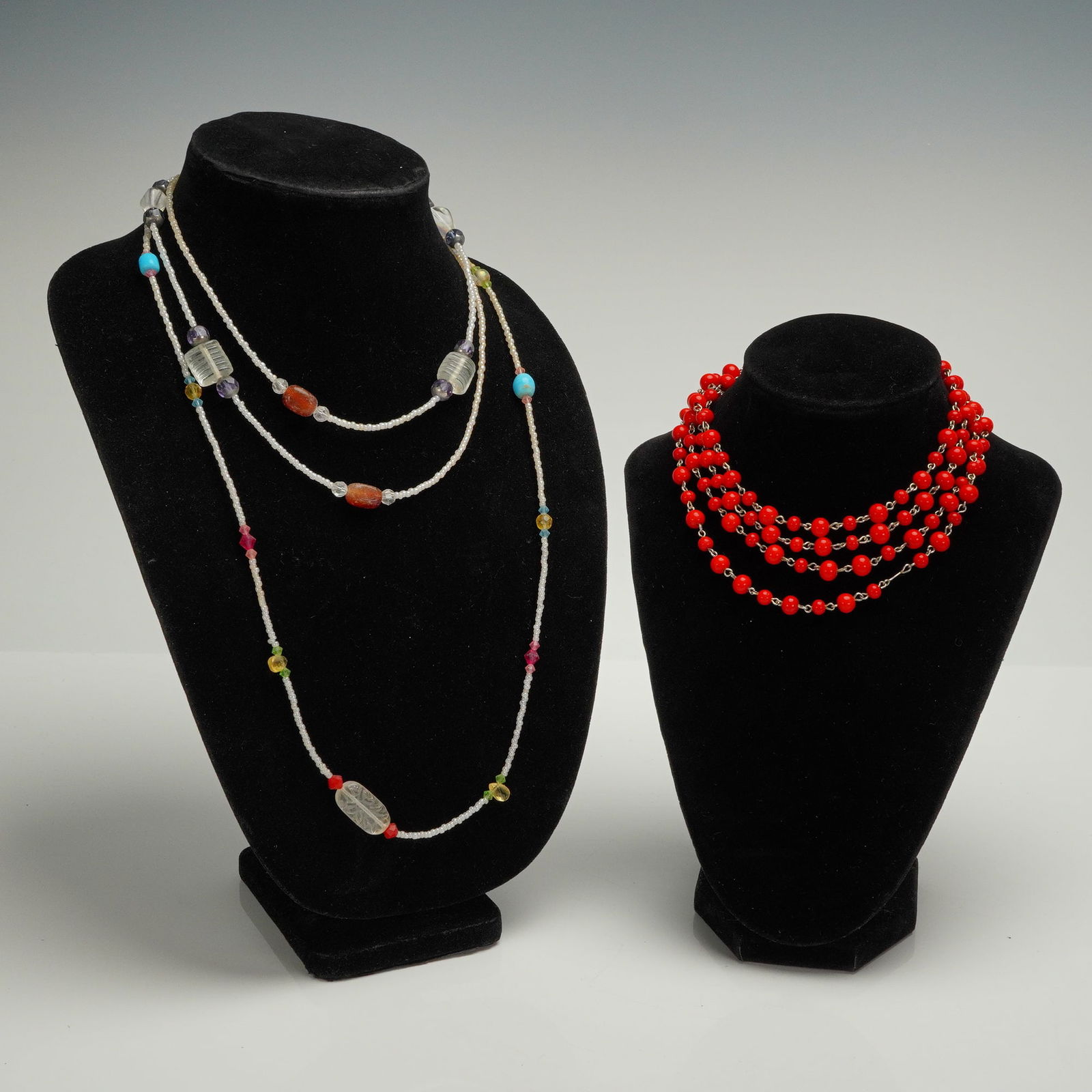 A Pair of Beaded Multi-Strand Necklaces (1 of 3)