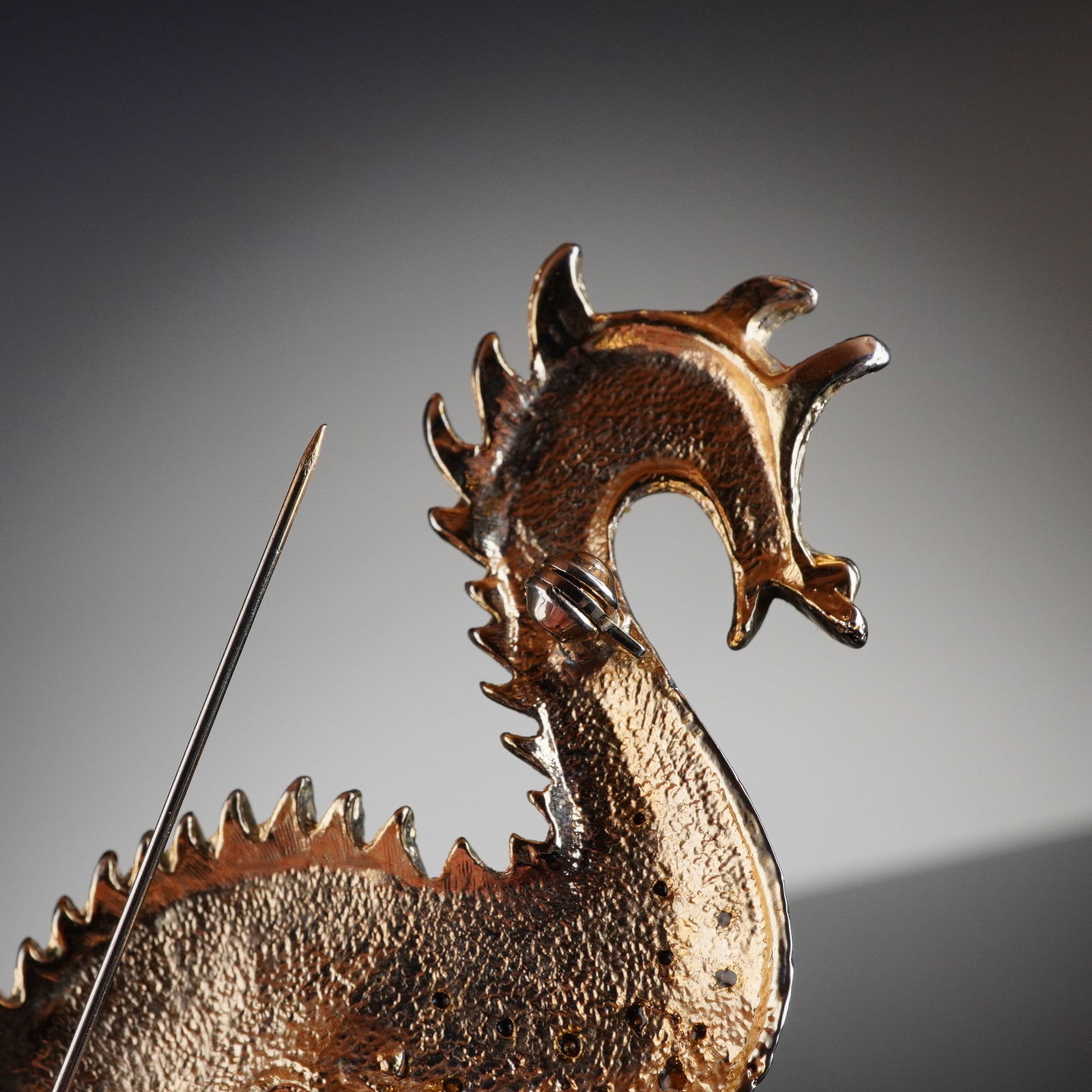 Rhinestone Dragon Brooch - 4