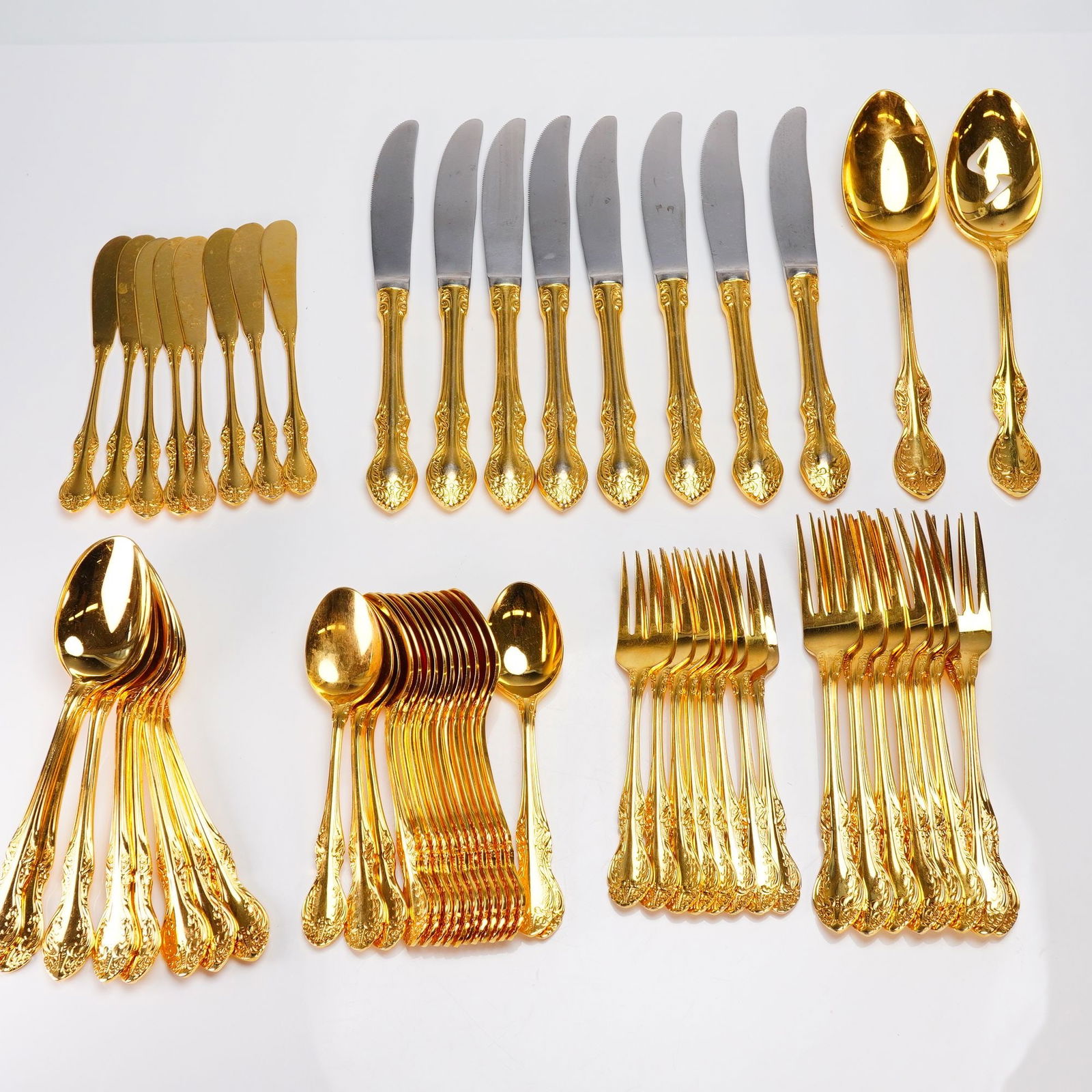 58pc Oneida Community Gold Beethoven Flatware (1 of 5)